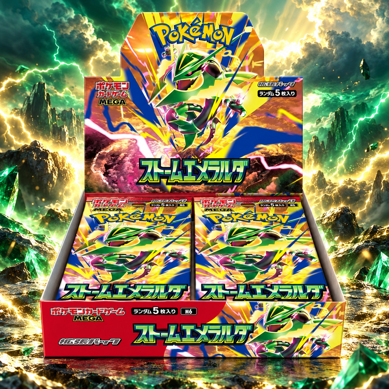 Pokemon TCG Japanese MEGA Storm Emeralda Booster Box Sealed w/ Shrink