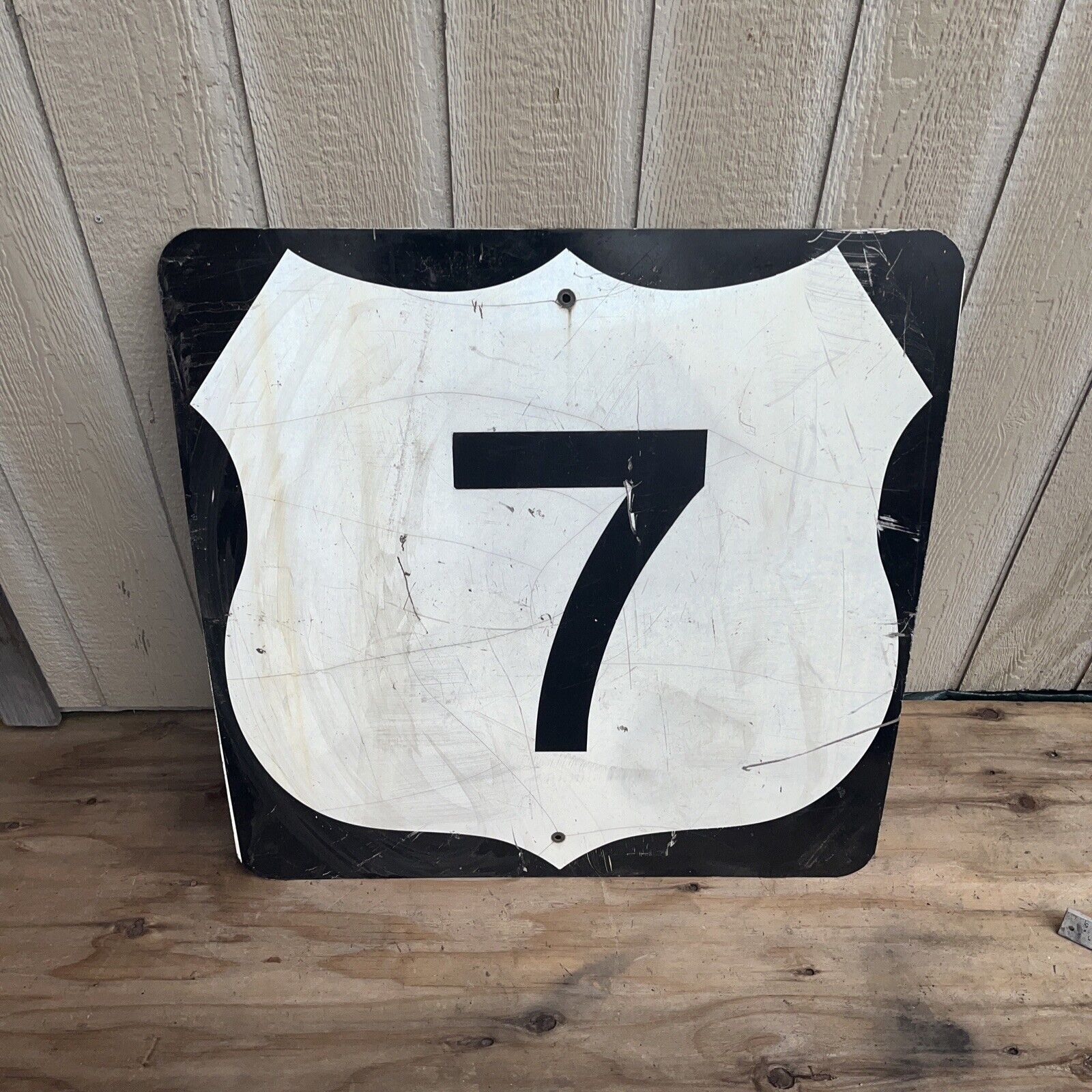 Vintage Route 7 Sign,36” by 36” rustic look
