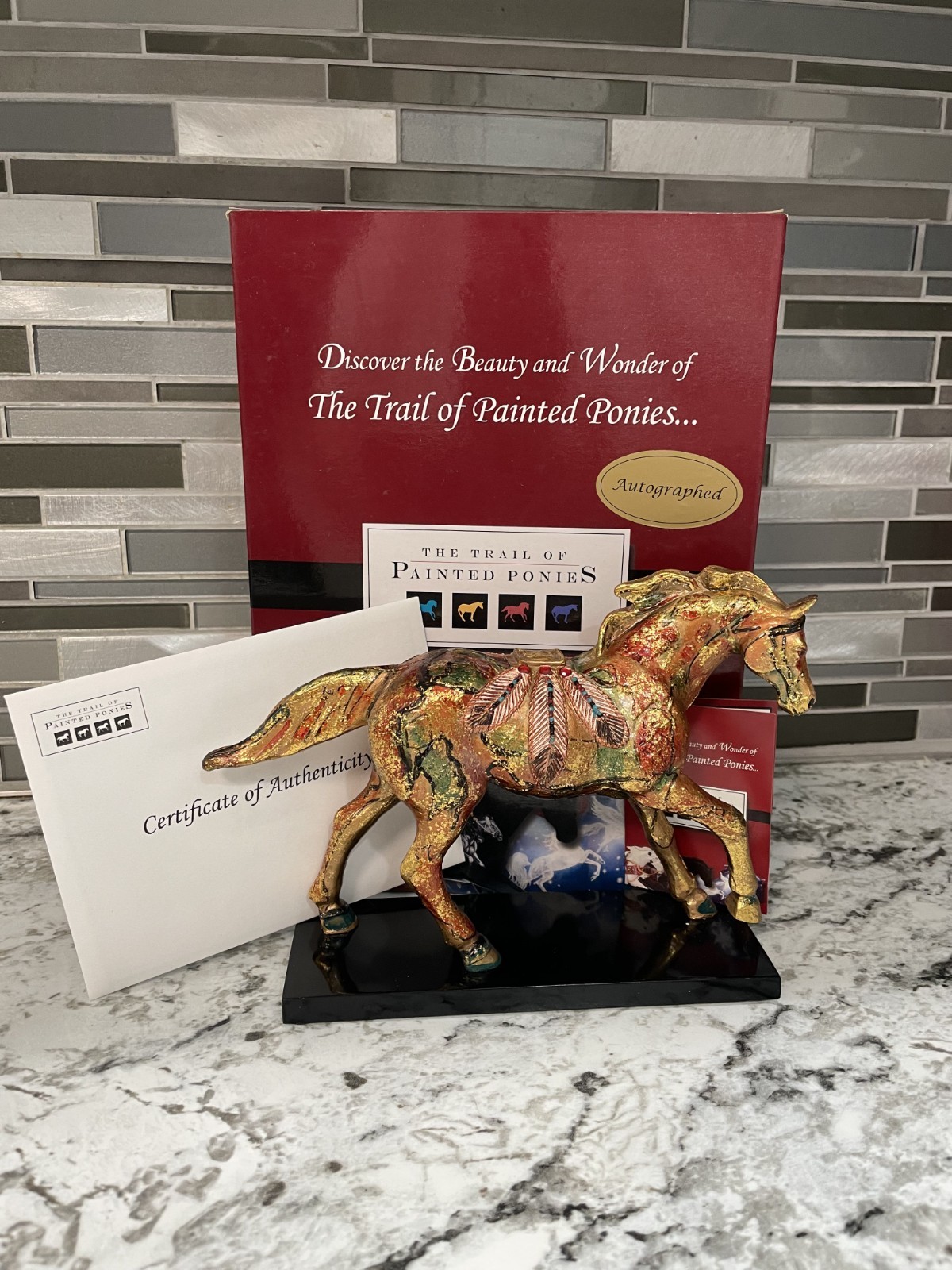 Trail Painted Ponies GOLDEN FEATHER  #89 ONLY SIGNED ONE on eBay NEW Rare COA