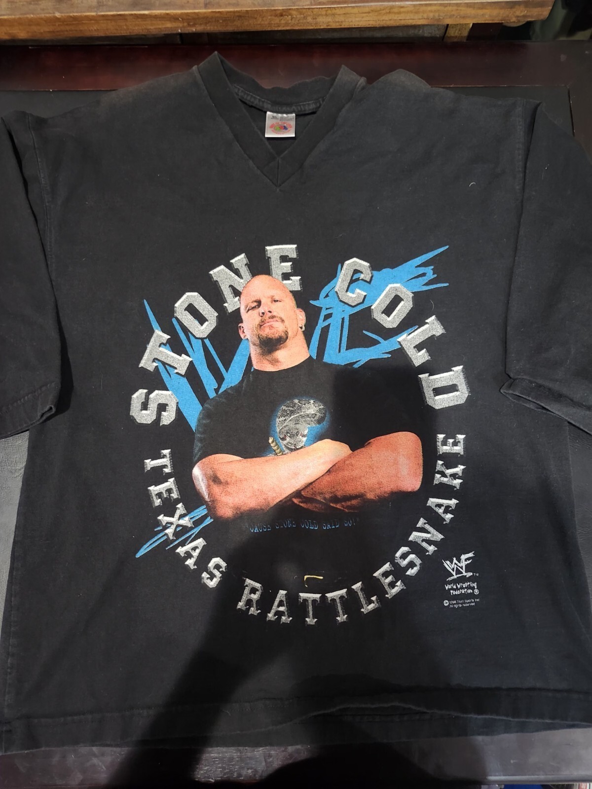 Vintage 1998 WWF T-Shirt Stone Cold Steve AustinTexas Rattlesnake Adult M/L
