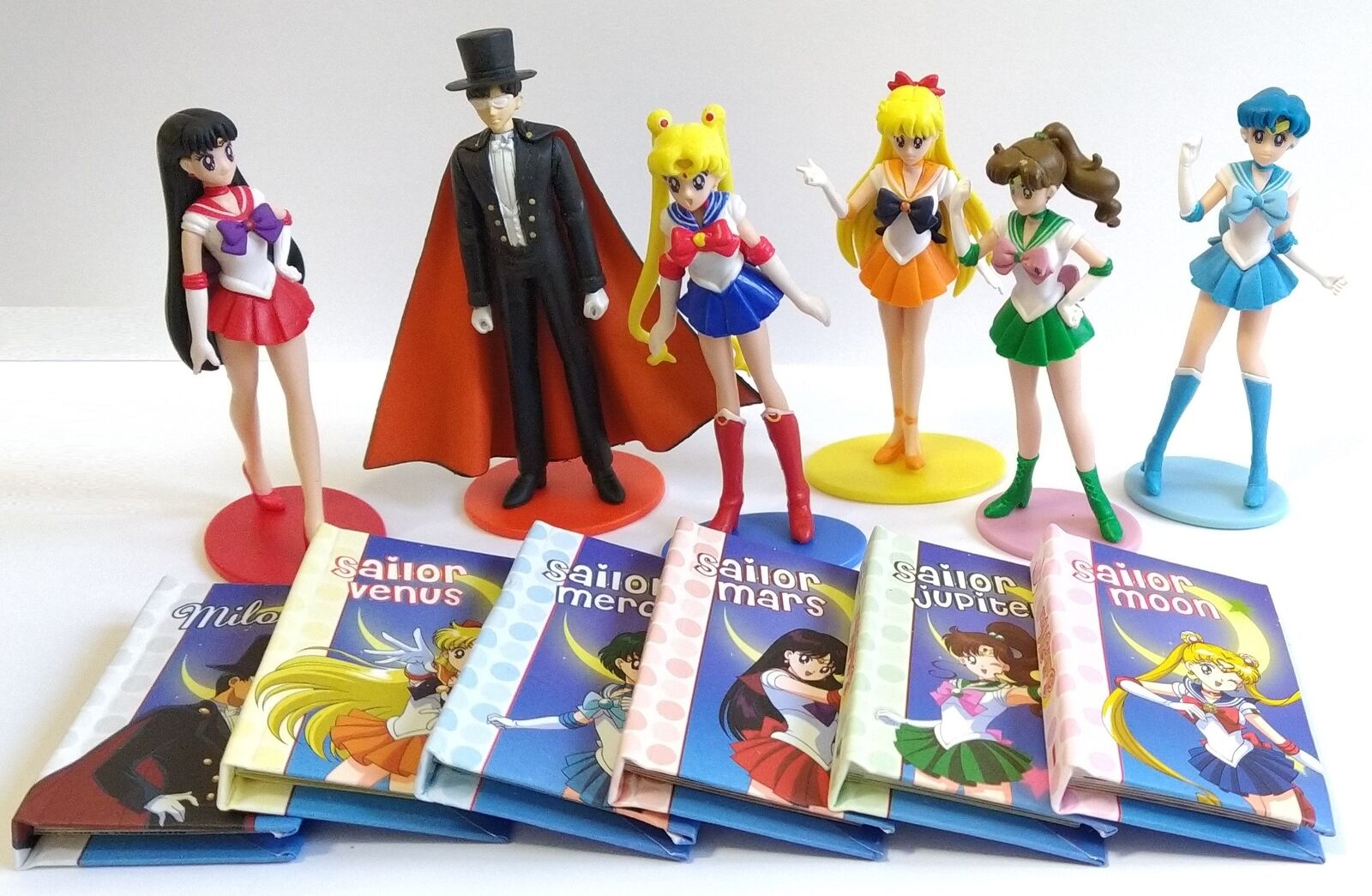 Sailor Moon Complete Set 6 Trading Figures Preziosi Collection