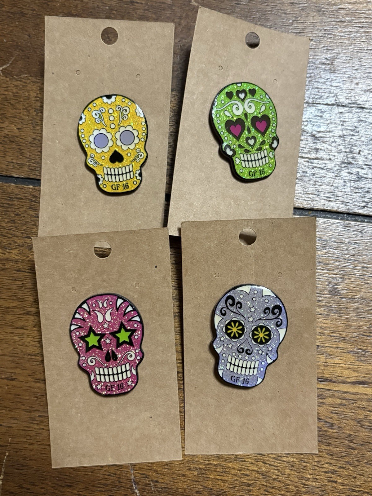 Destination Imagination GF16 Sugar Skull Pins Set Of 4