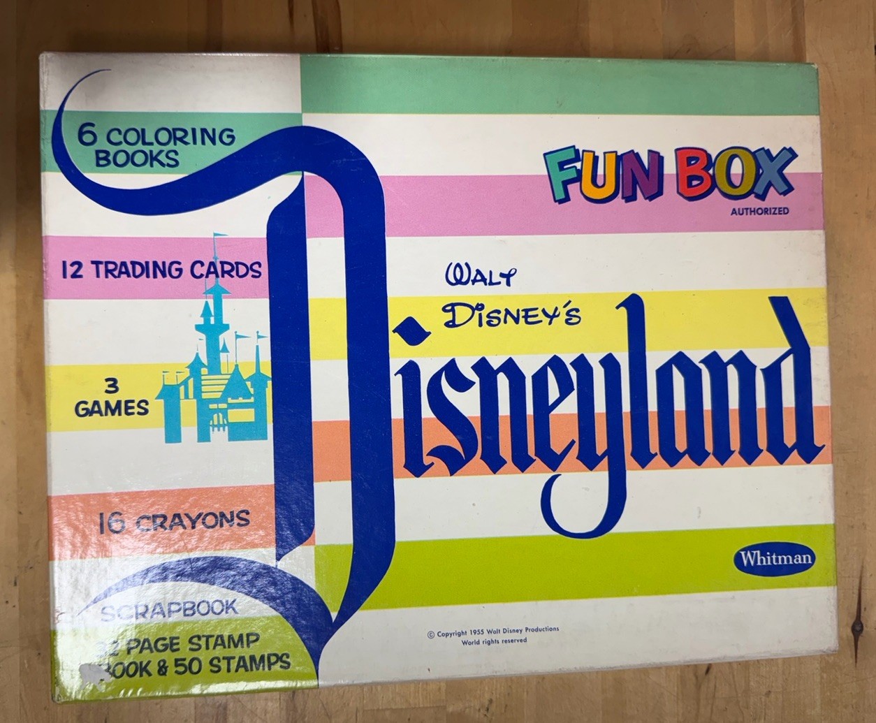 Vintage Disneyland Souvenir 1955 Fun Box Craft Coloring Scrap Book Vintage Disneyland Souvenir 1955 Fun Box Craft Coloring Scrap Book