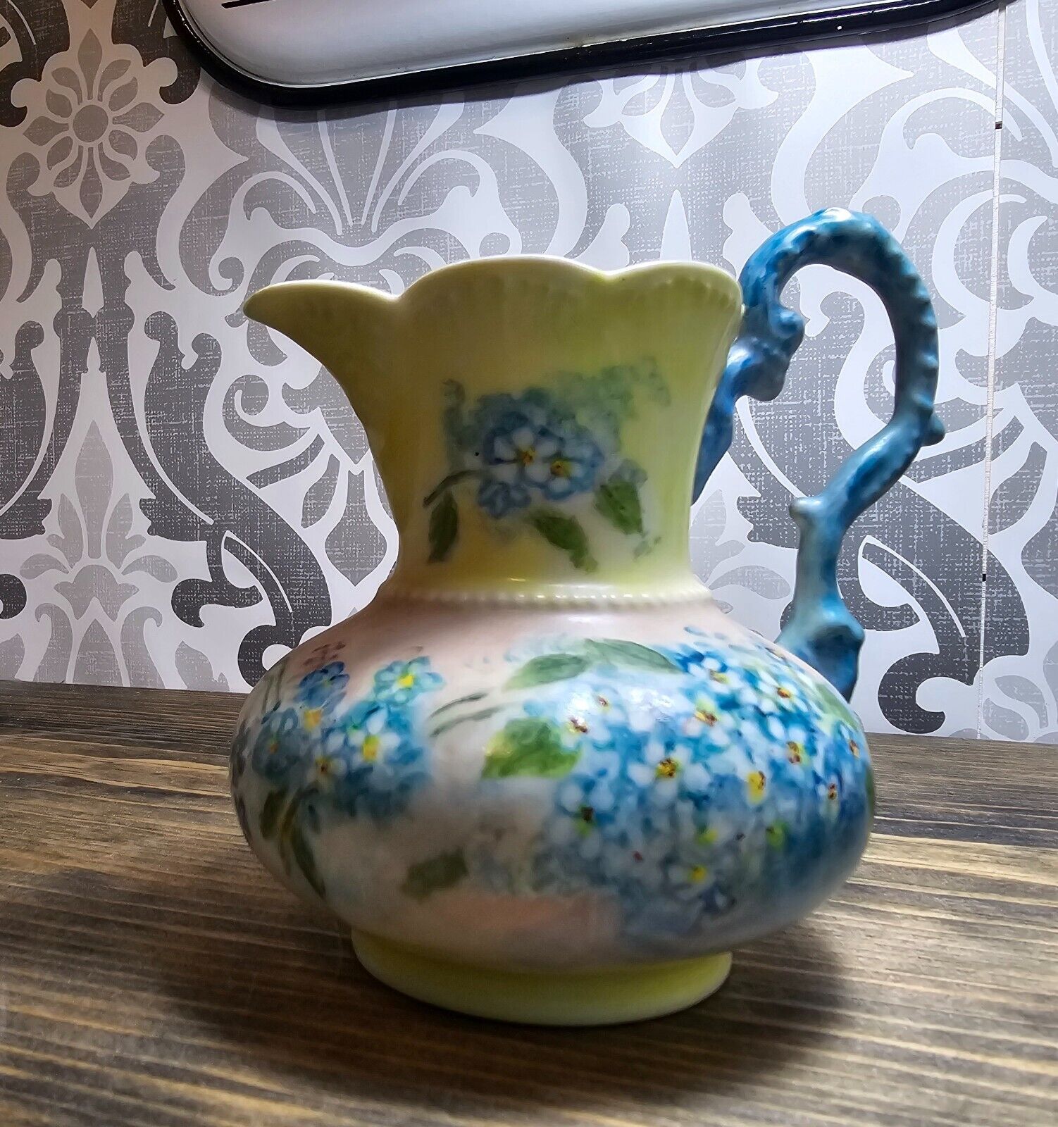 Hand Painted Pitcher 4.25” Used