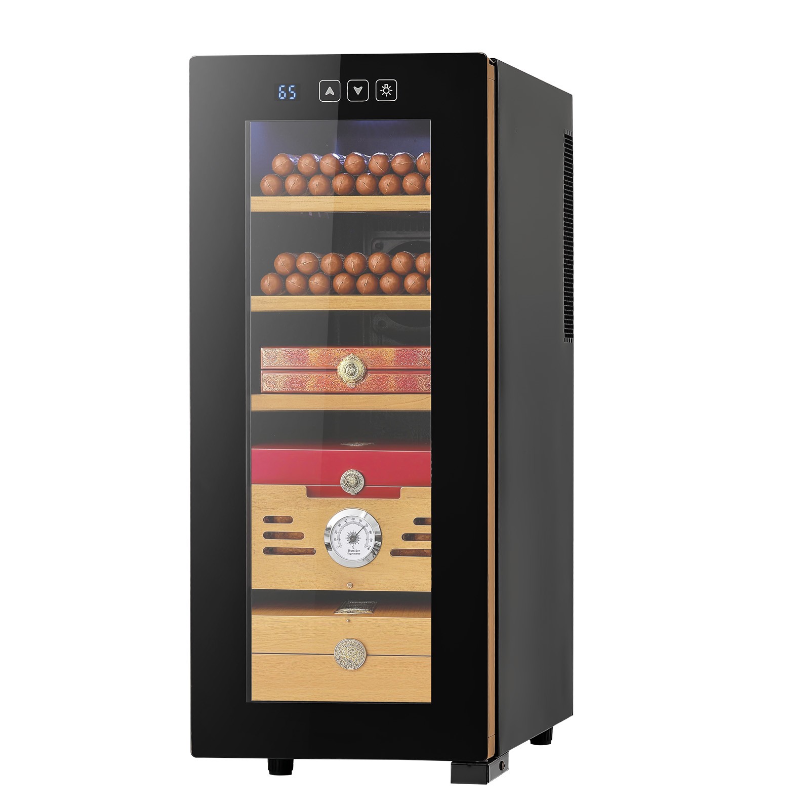 Uimoso 33L Electric Cigar Humidor Cabinet w/Temperature Control for 250 Cigars