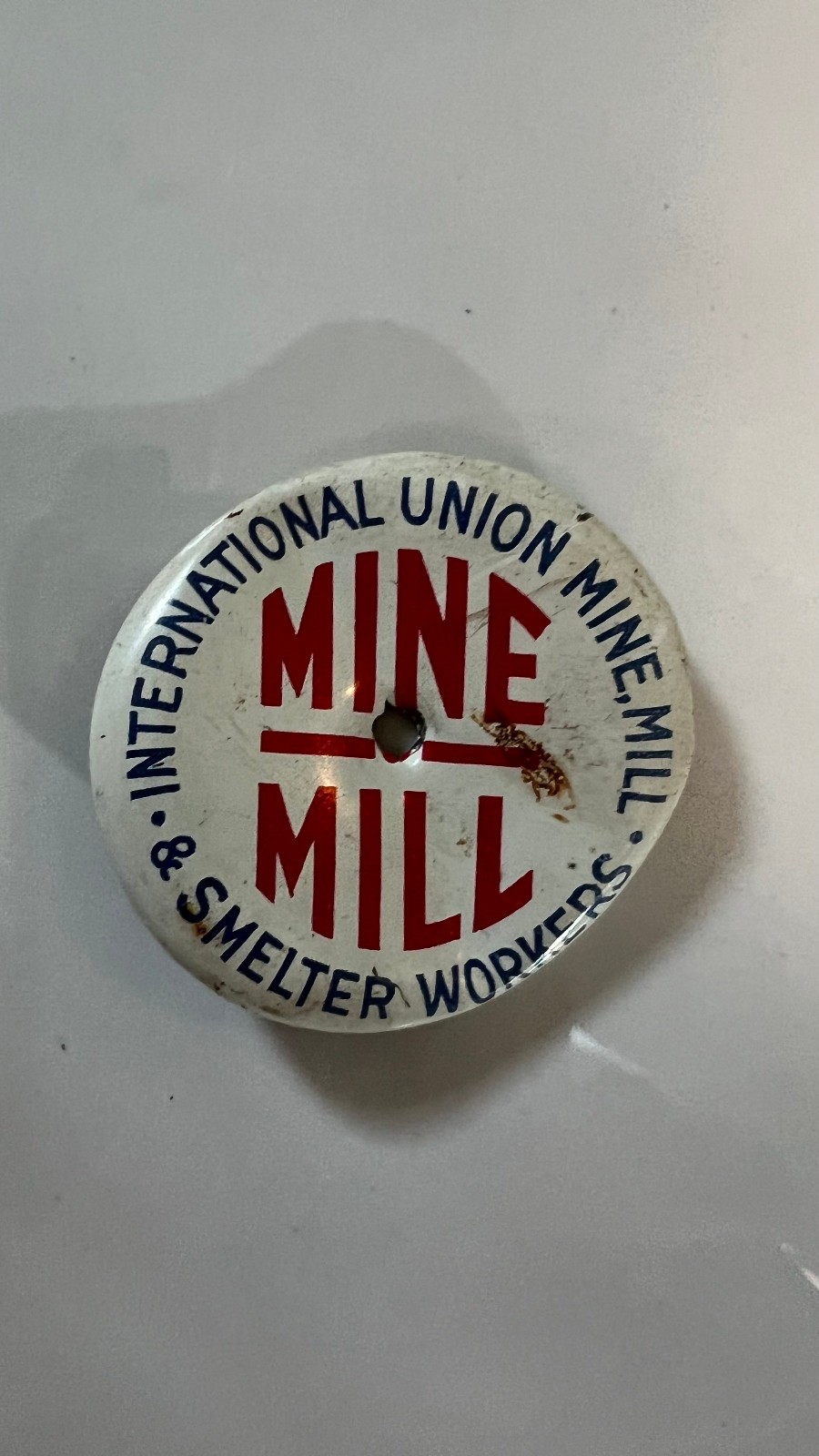 Vintage Bisbee Arizona Mine Mill Smelter Workers Union Cap Dues Button Badge Vintage Bisbee Arizona Mine Mill Smelter Workers Union Cap Dues Button Badge
