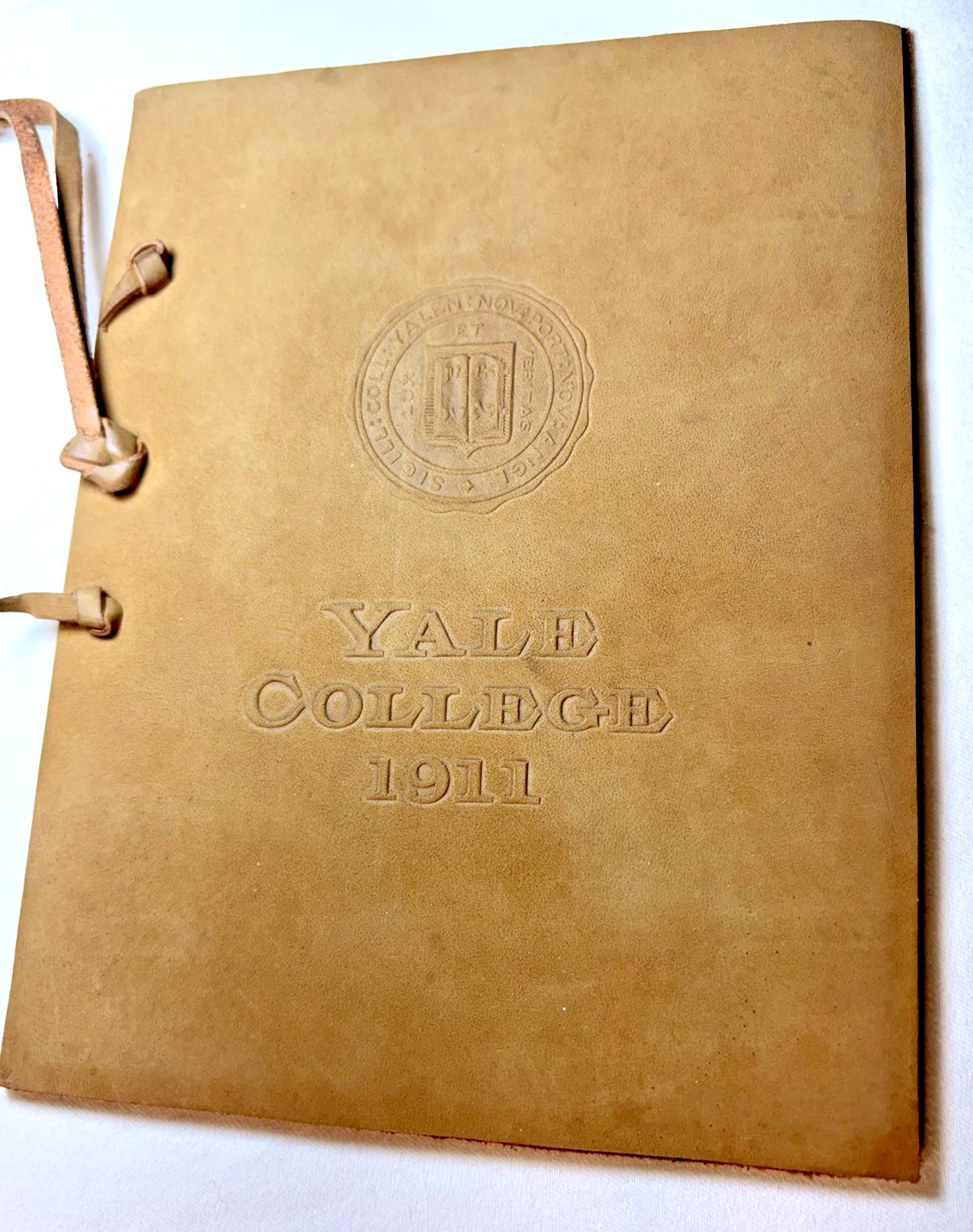 Antique 1911 Yale University Leather Bound Commencement Booklet Program