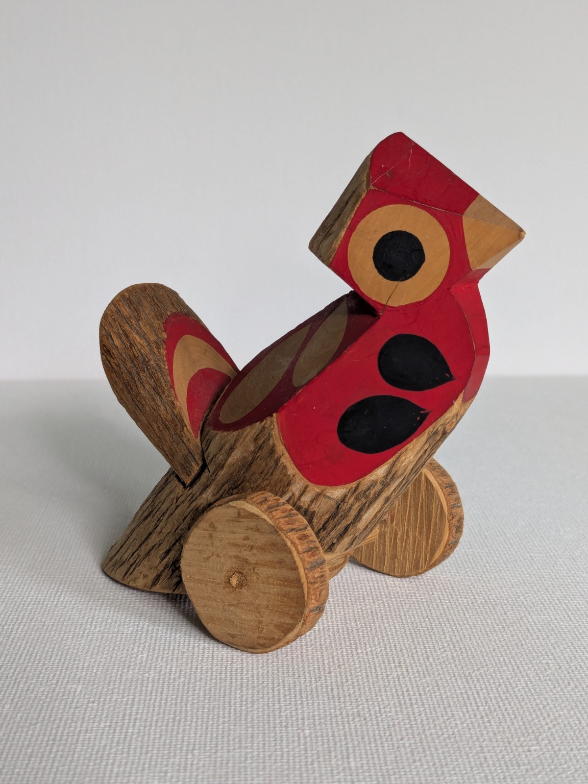Saga Kishimayama Kyatsuguro Bird Itto Carved Folk Toy