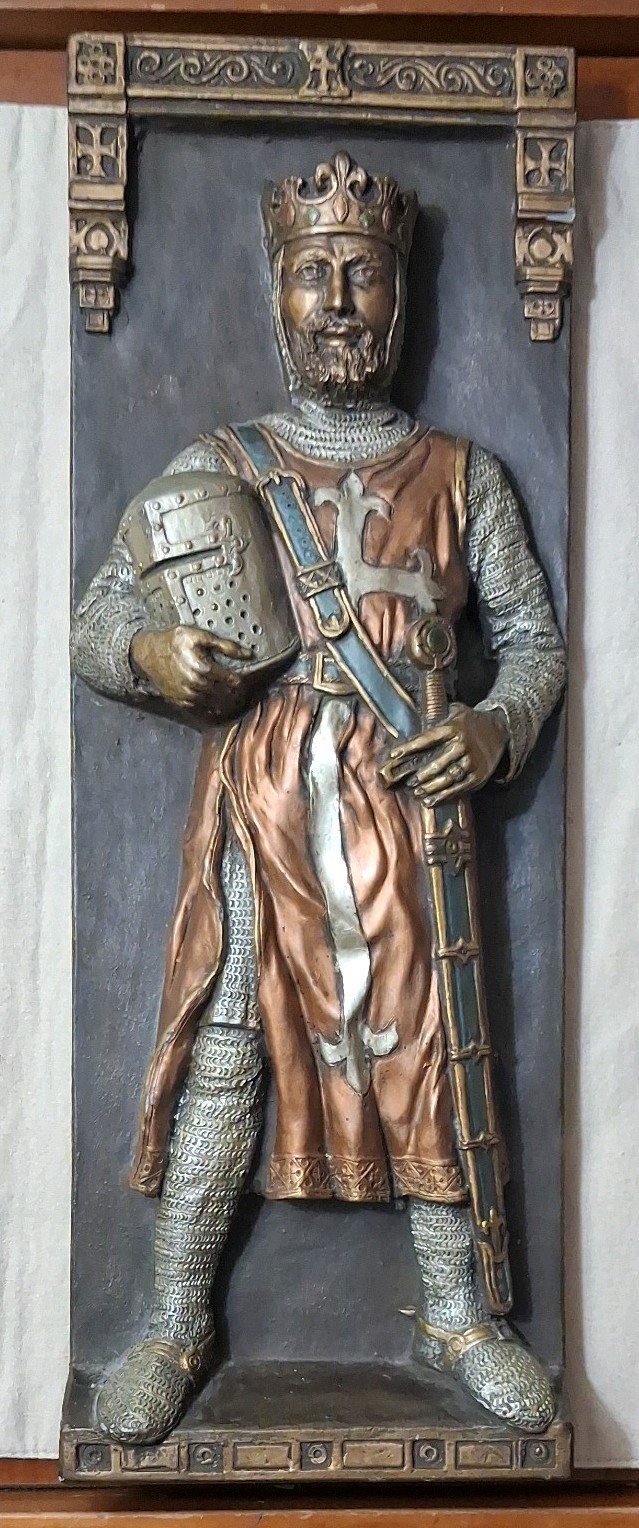 Vintage Marcus Designs 3D wall plaque King Richard I (Richard the Lionheart)