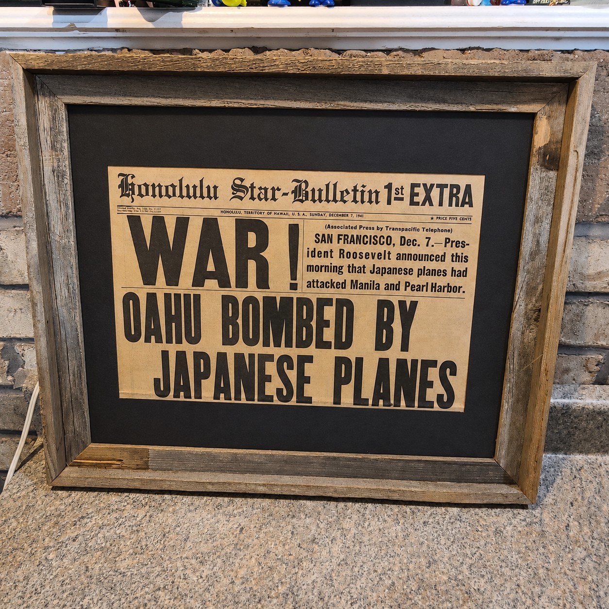 Honolulu Star-Bulletin Dec 7 1941 WW2 Newspaper Pearl Harbor Japanese Attack