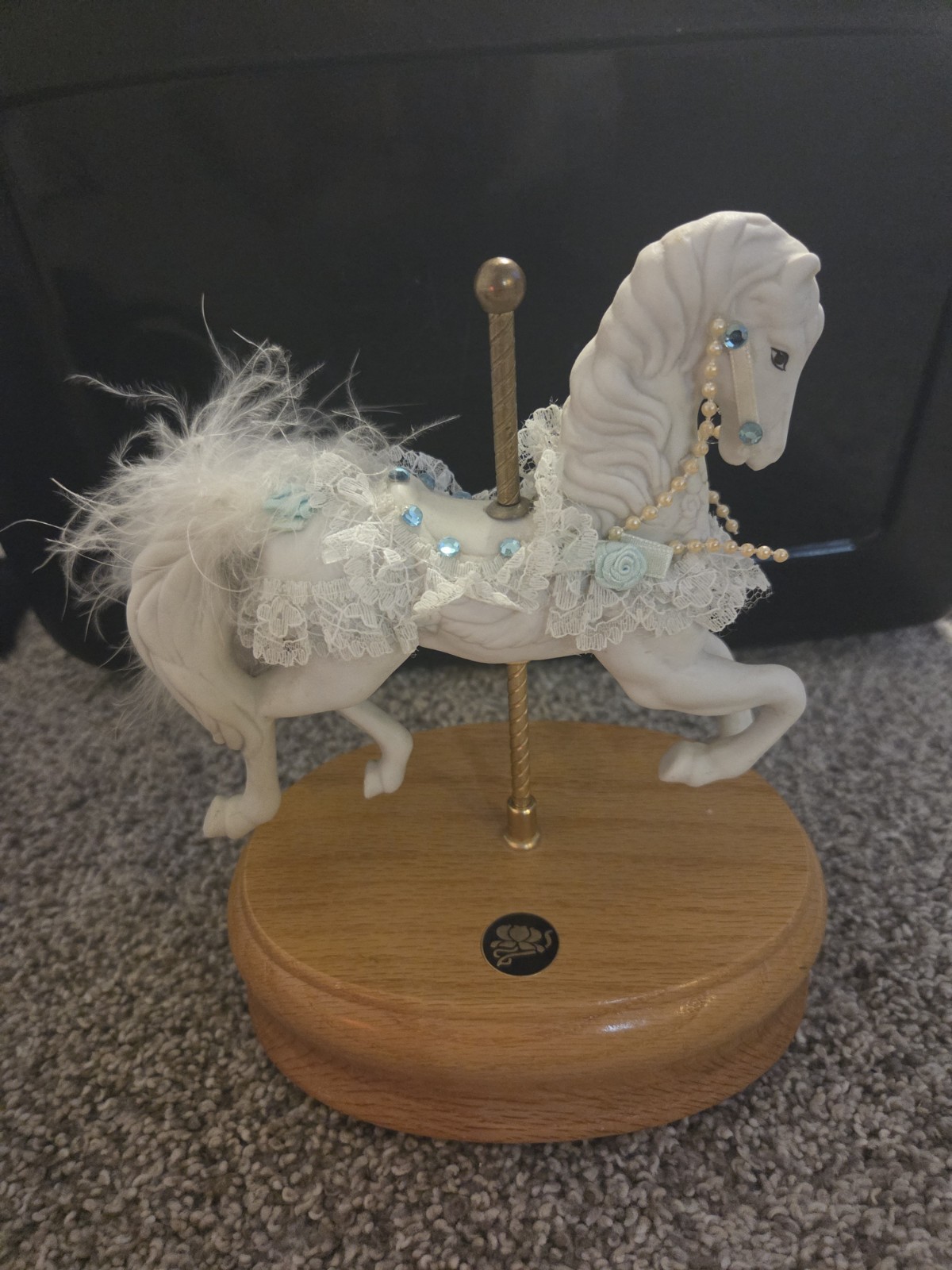 Vintage Rare BETH ALYSSA Bradley's Carousel Horse Music Box Collectible 