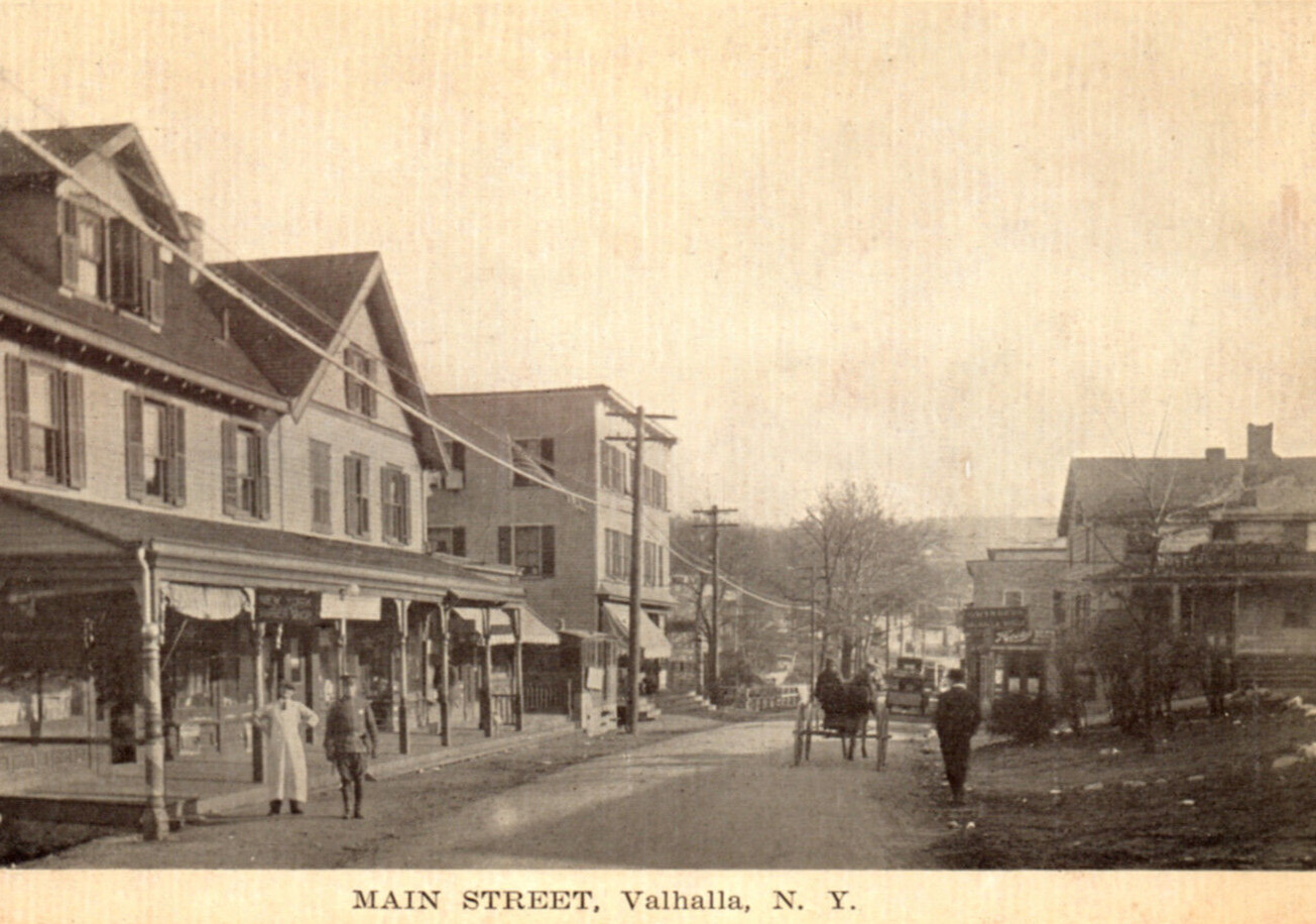 Valhalla NY Main Street Postcard Westchester County