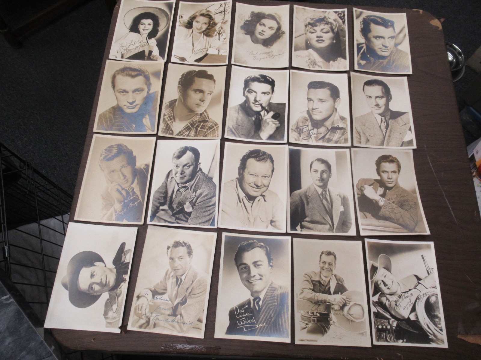 20 Vintage 5X7 Fan Photos Male & Female Movie Stars Celebrity Old Hollywood