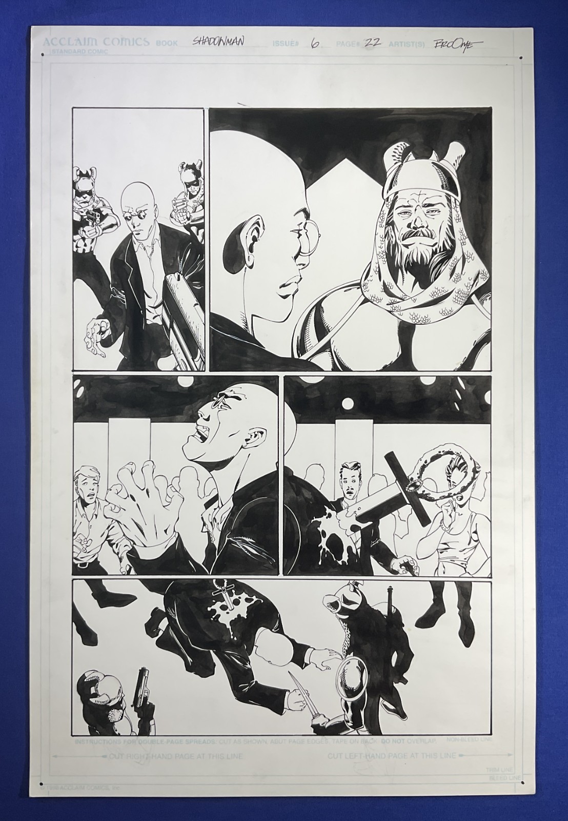 Shadowman (Vol.3) #6 page 22 Original Art Valiant Acclaim 1999 Last Issue Finale