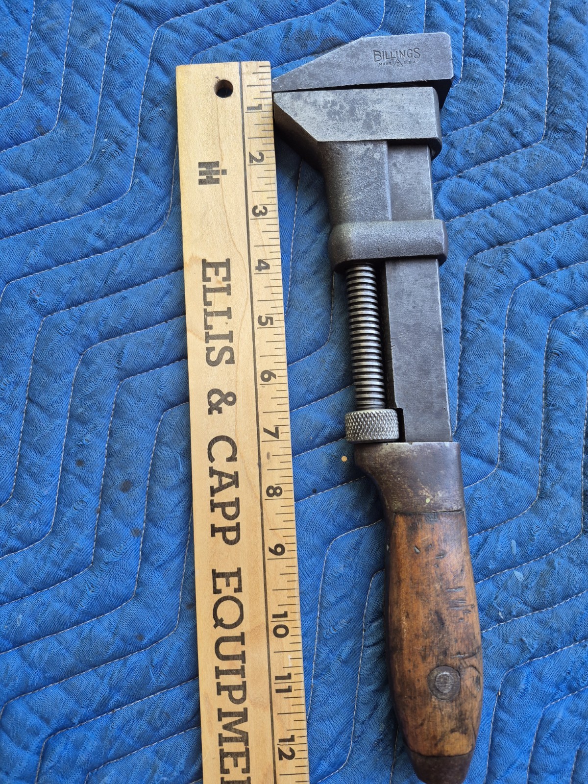 Antique Coes Wrench Co. Smooth Jaw Adjustable Billings Monkey Wrench Springfield Antique Coes Wrench Co. Smooth Jaw Adjustable Billings Monkey Wrench Springfield