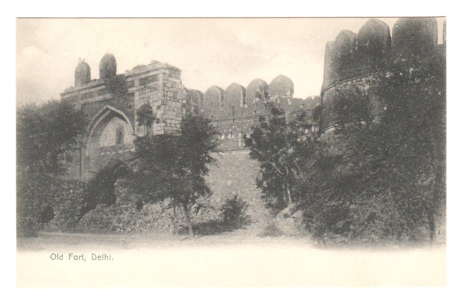 Old Fort Delhi British India RPPC Postcard Unused Early 1900s Antique Unused