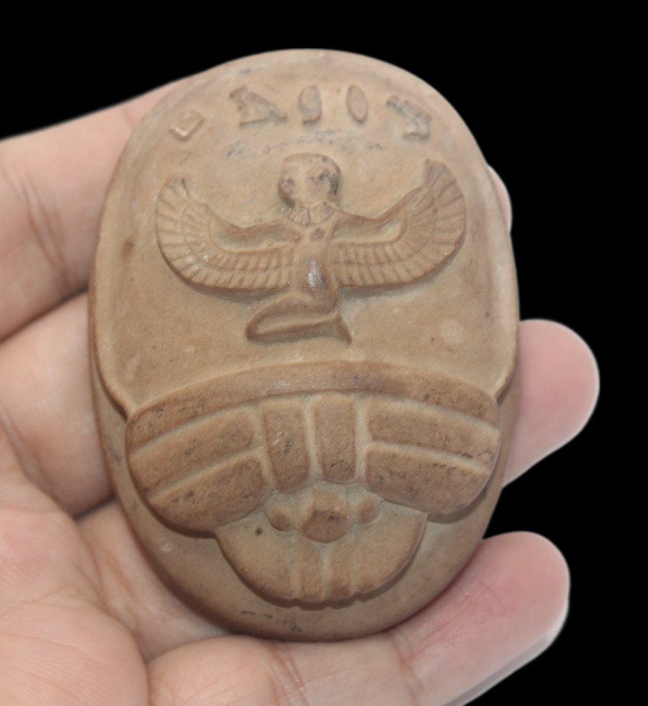 Isis Stone Scarab Amulet For Ancient Egyptian Pharaonic Civilization
