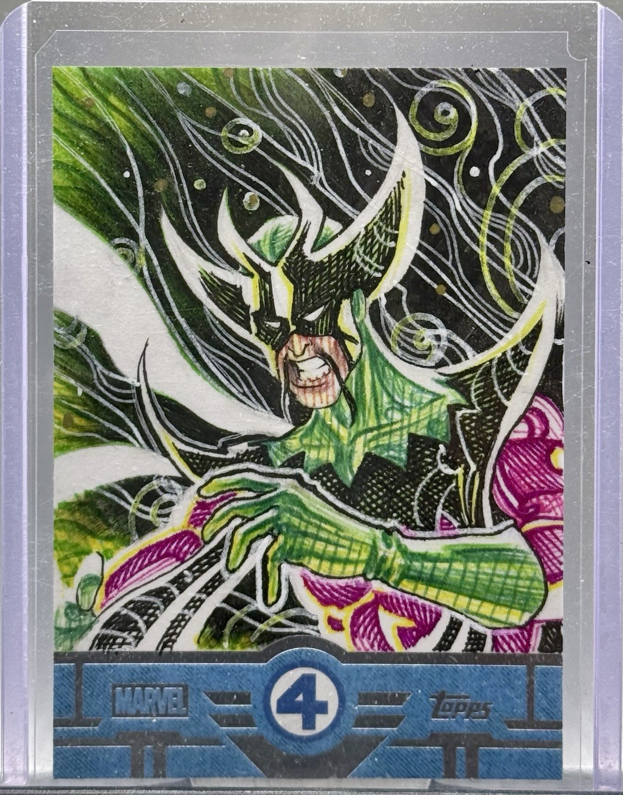 2026 Topps Finest Fantastic Four LOKI Mirko Di Noia Sketch 1/1 Full Color