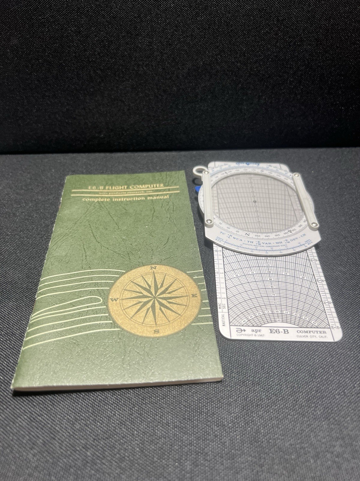Vintage Aero Products E6-B Aluminum Flight Computer With Manual B100