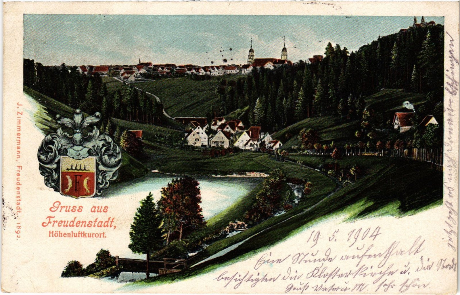 CPA Greetings from Freudenstadt Litho Germany (804186)