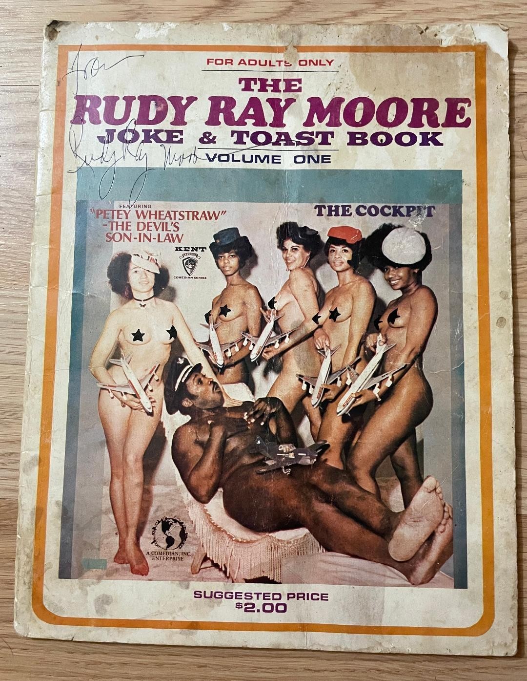 Vintage Rudy Ray Moore Signed/Autographed Joke & Toast Book/Dolemite/Free Ship