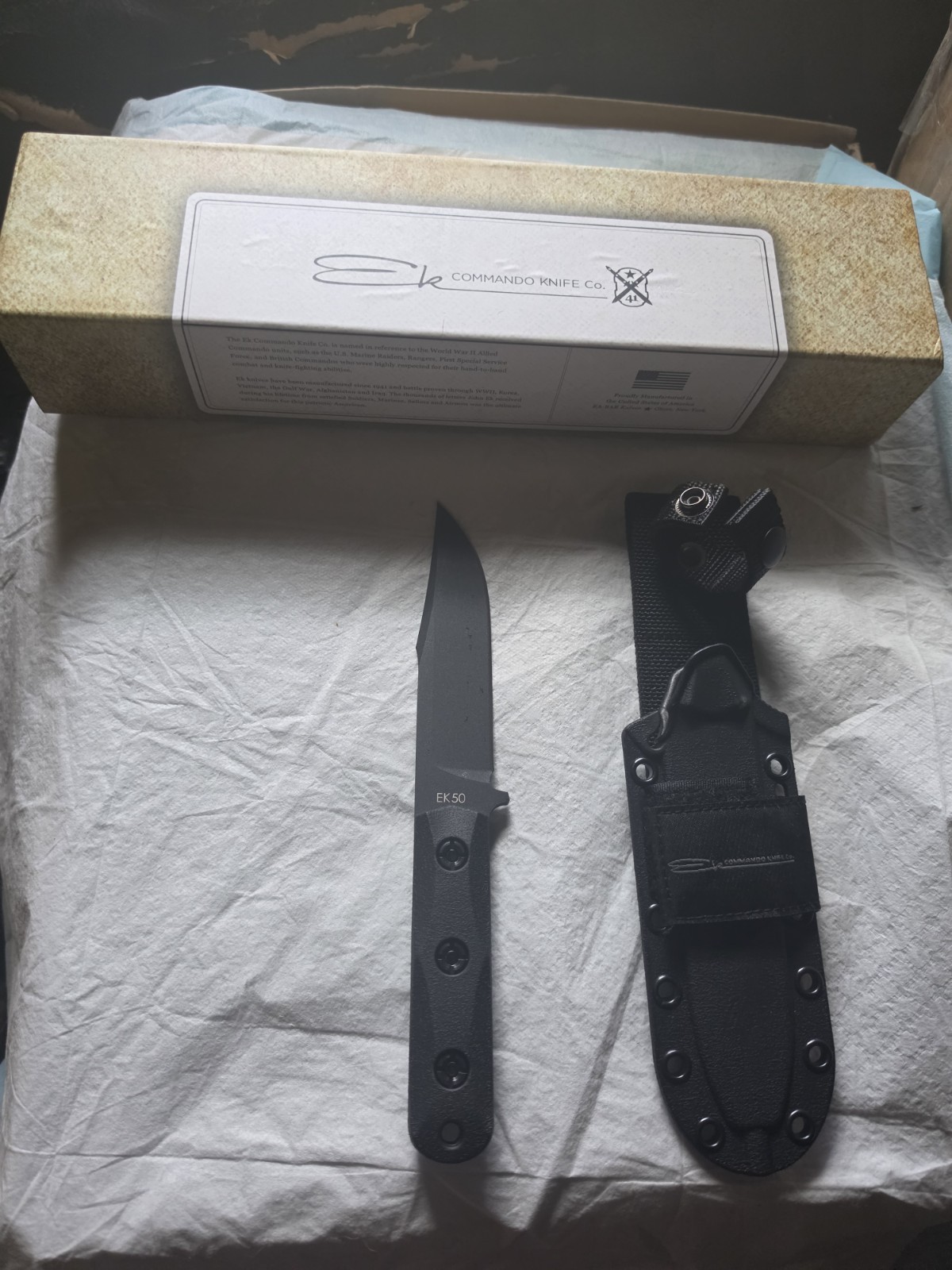 Ka-bar Commando Short Clip Point Fixed Blade Knife (5.06\
