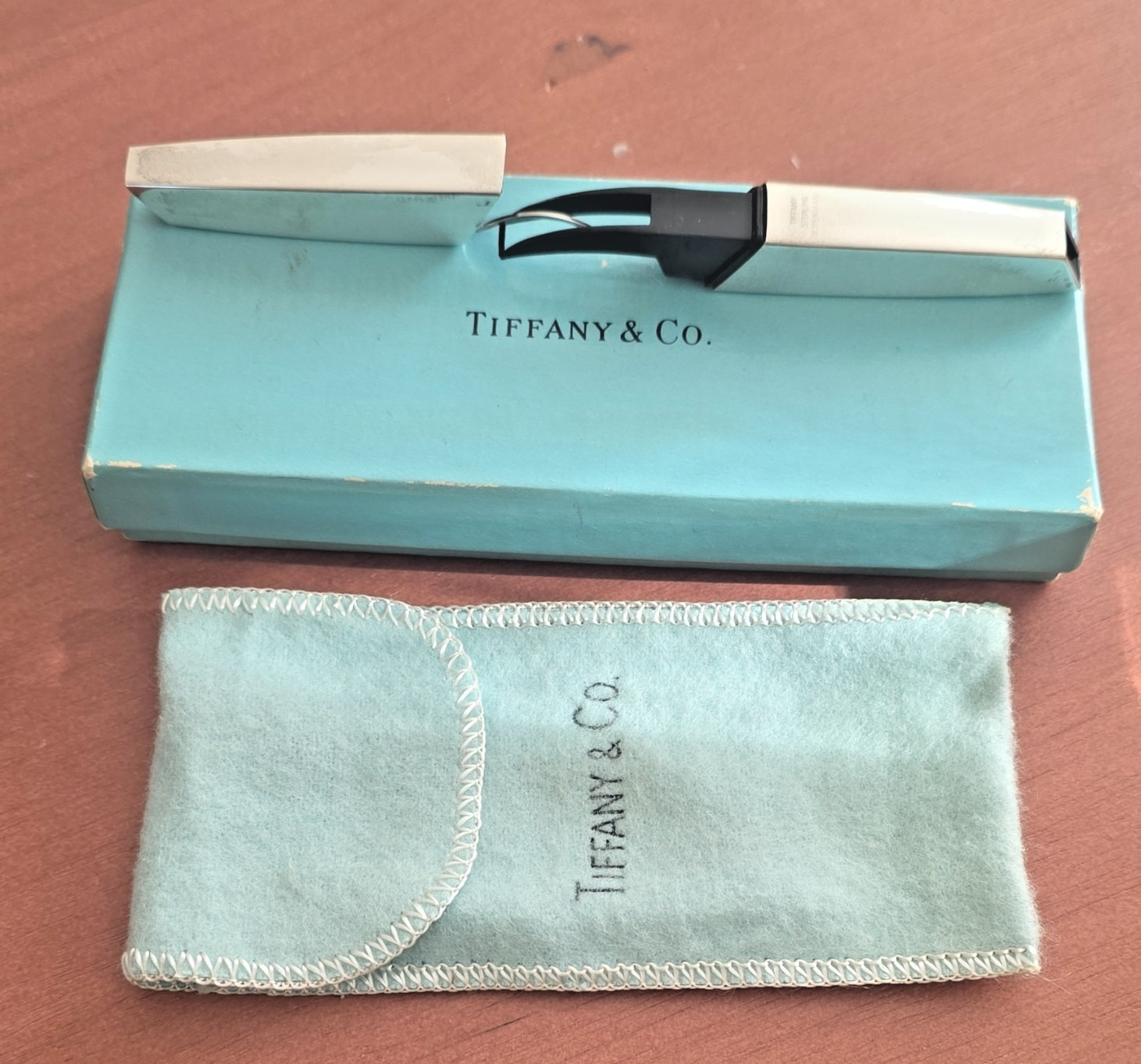 Vintage Tiffany & Co. Sterling Silver Parker Clipit Letter Opener Utility Knife