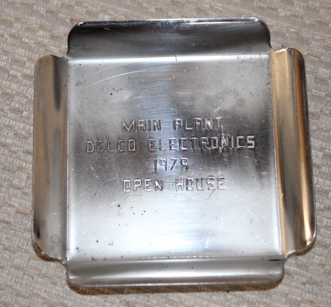 1979 Delco Electronics Kokomo Indiana Main Plant Open House Chrome Ashtray