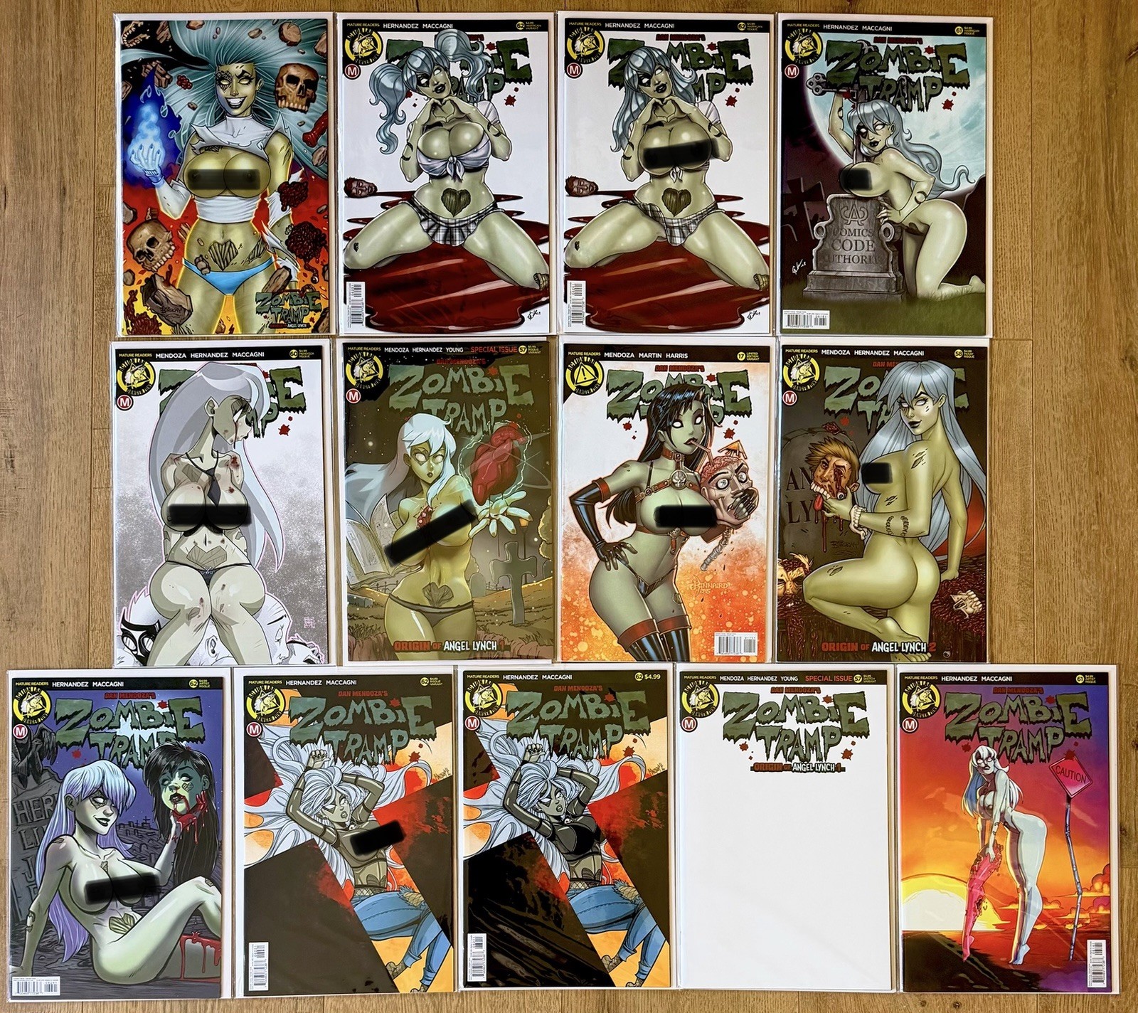 Zombie Tramp Lot of 13 #17, 57 58, 60, 61, 62 Variant Risque Covers NM