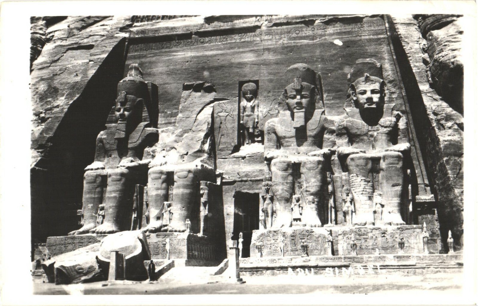 Abu Simbel Egypt Great Temple of Ramesses II RPPC Real Photo Postcard c1920s Abu Simbel Egypt Great Temple of Ramesses II RPPC Real Photo Postcard c1920s