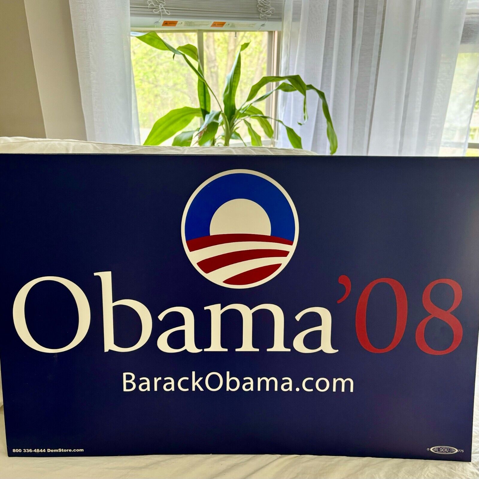 OBAMA '08  • Two-sided Card Stock Campaign Sign Poster • Original 2008