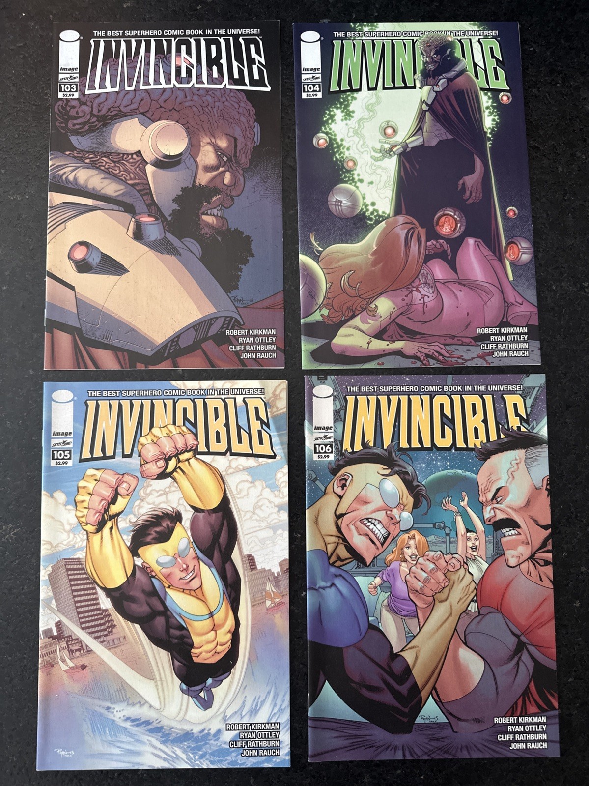 Invincible 103 #104 #105 #106 Lot (4 Issues, NM Raw) Image Comics 2013 Invincible 103 #104 #105 #106 Lot (4 Issues, NM Raw) Image Comics 2013