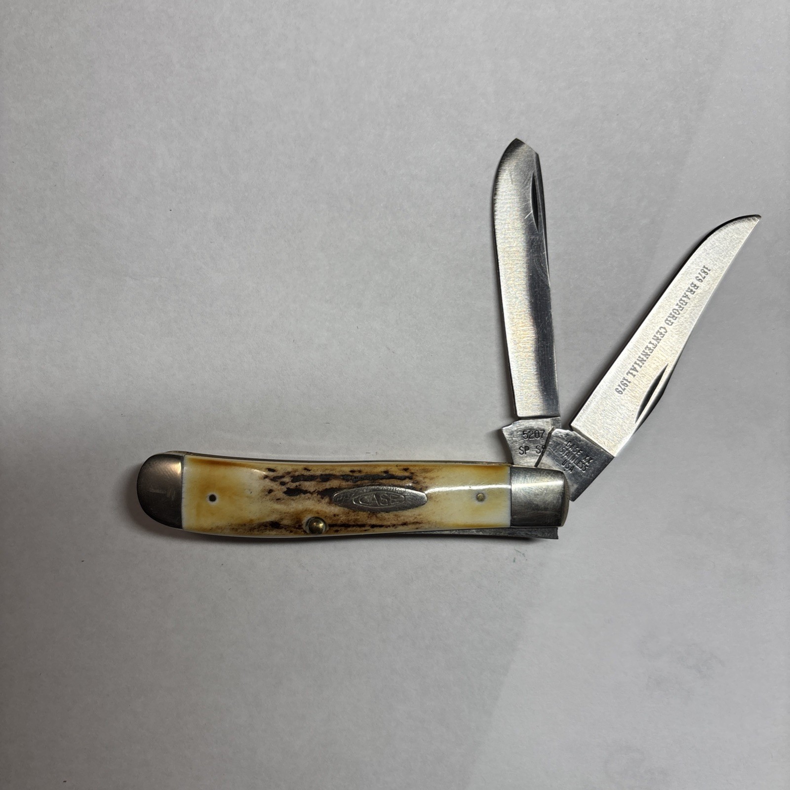 Vintage 1979 CASE XX STAINLESS USA 5207 SP SSP Centennial Stag Mini Trapper Vintage 1979 CASE XX STAINLESS USA 5207 SP SSP Centennial Stag Mini Trapper