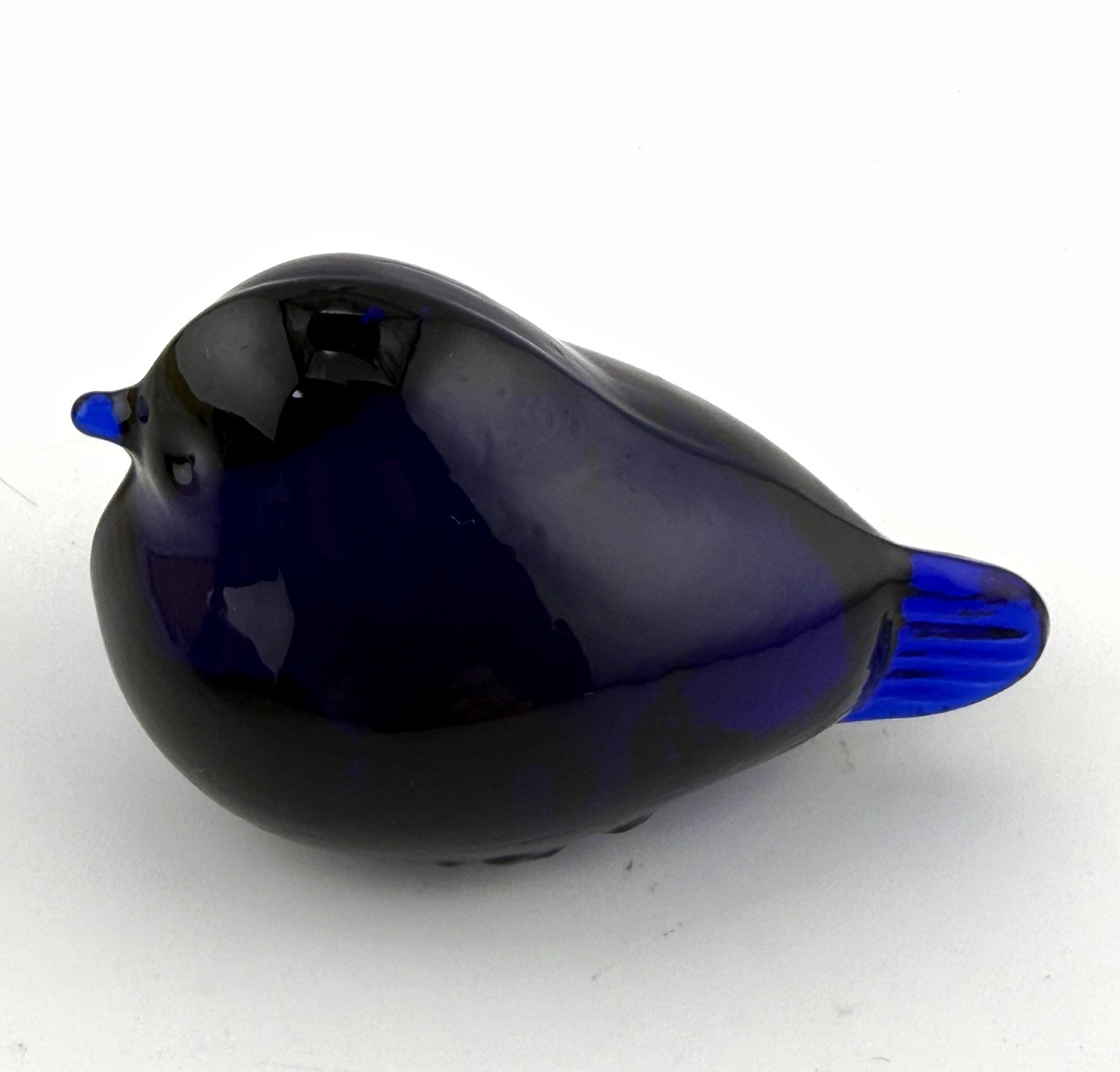 Vintage Reijmyre Sweden Tyko Axelsson Cobalt Blue Glass Bird Figurine 2.75\