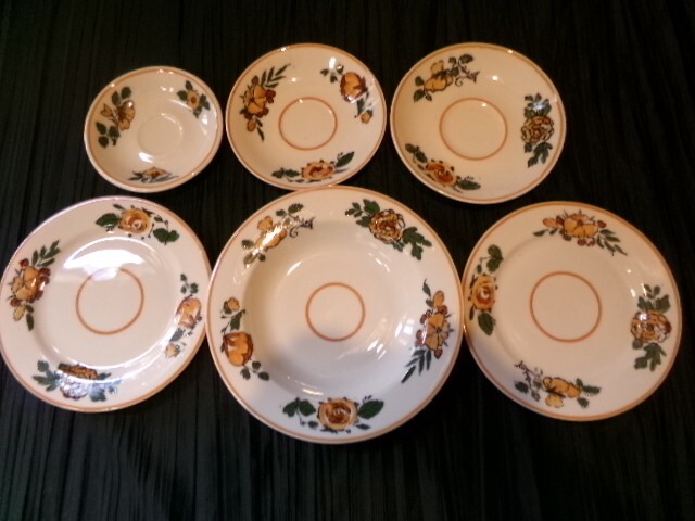 Syracuse China Peasantry O.P.CO. RR ? Plates Coupe Bowl Also Mismatched Wedding