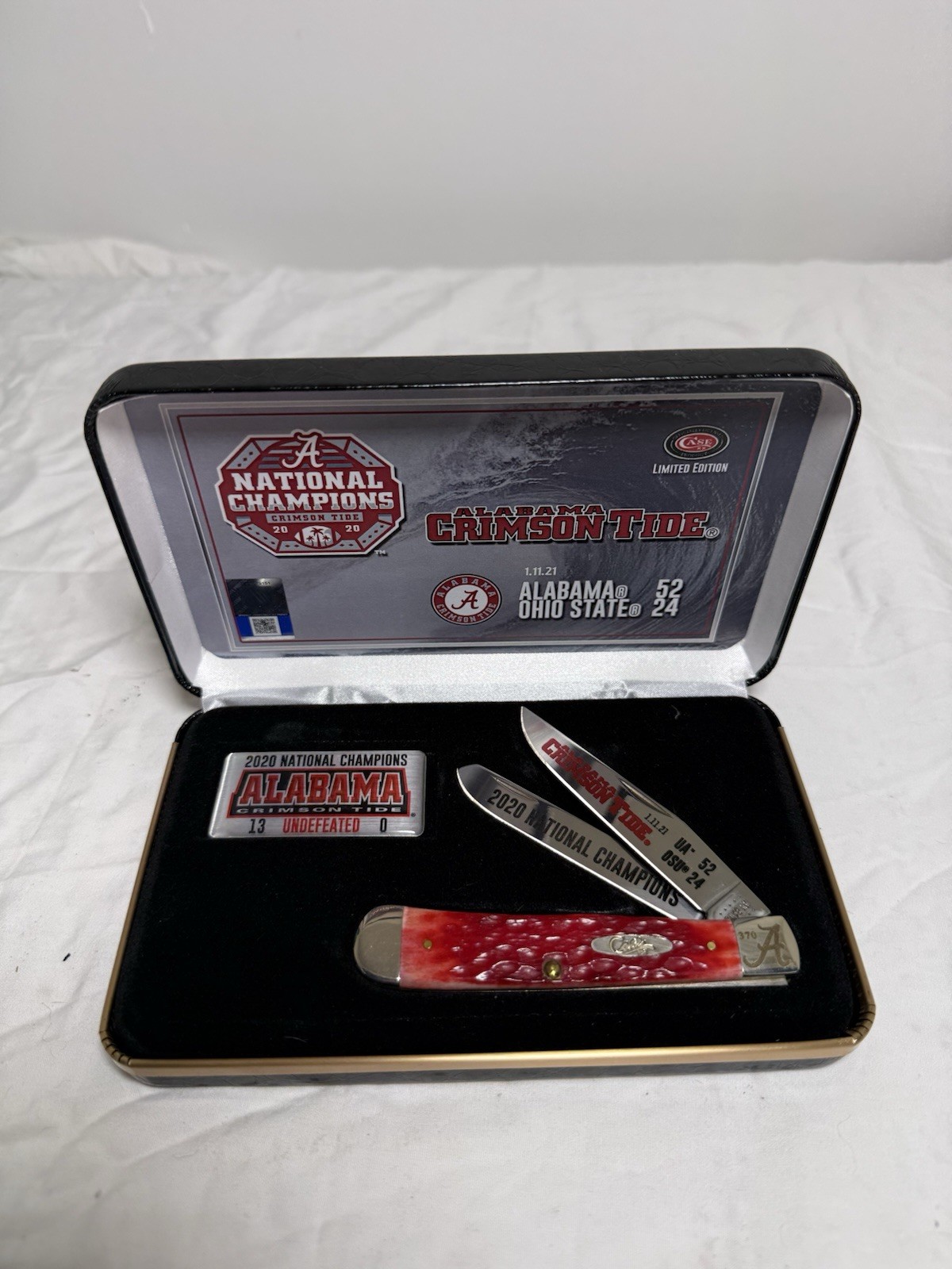 Case XX Alabama Crimson Tide 2020 National Champions Limited Edition Knife #370