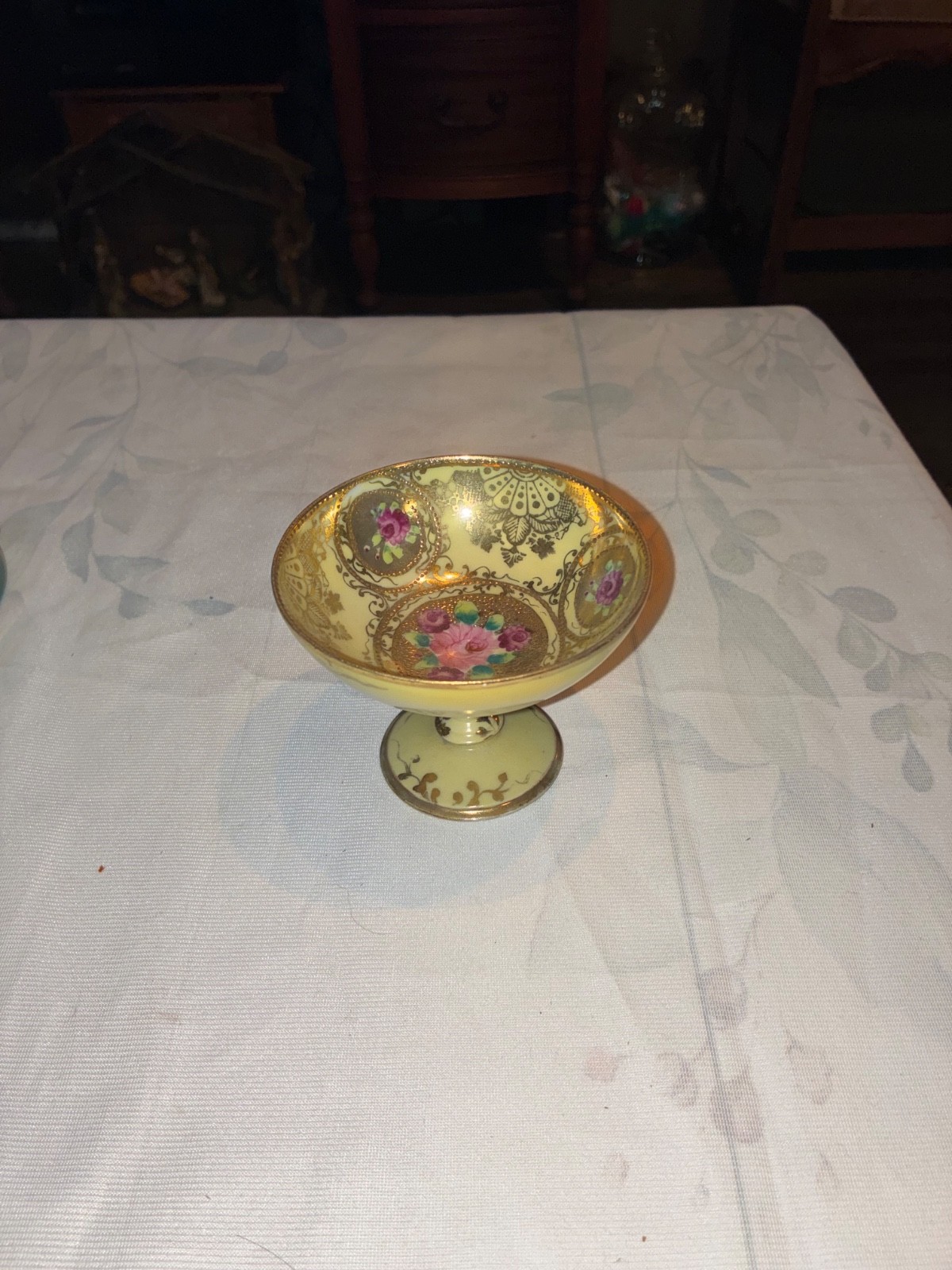 vintage gold hand painted cup porcelian