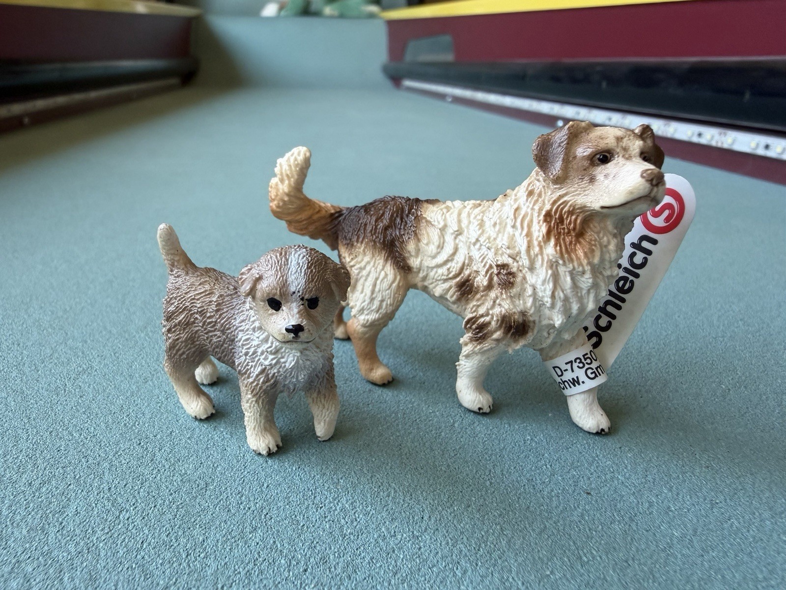 Schleich 16392 Australian Shepherd + 16393 Puppy Figure RETIRED Toy 2012 Pet Dog