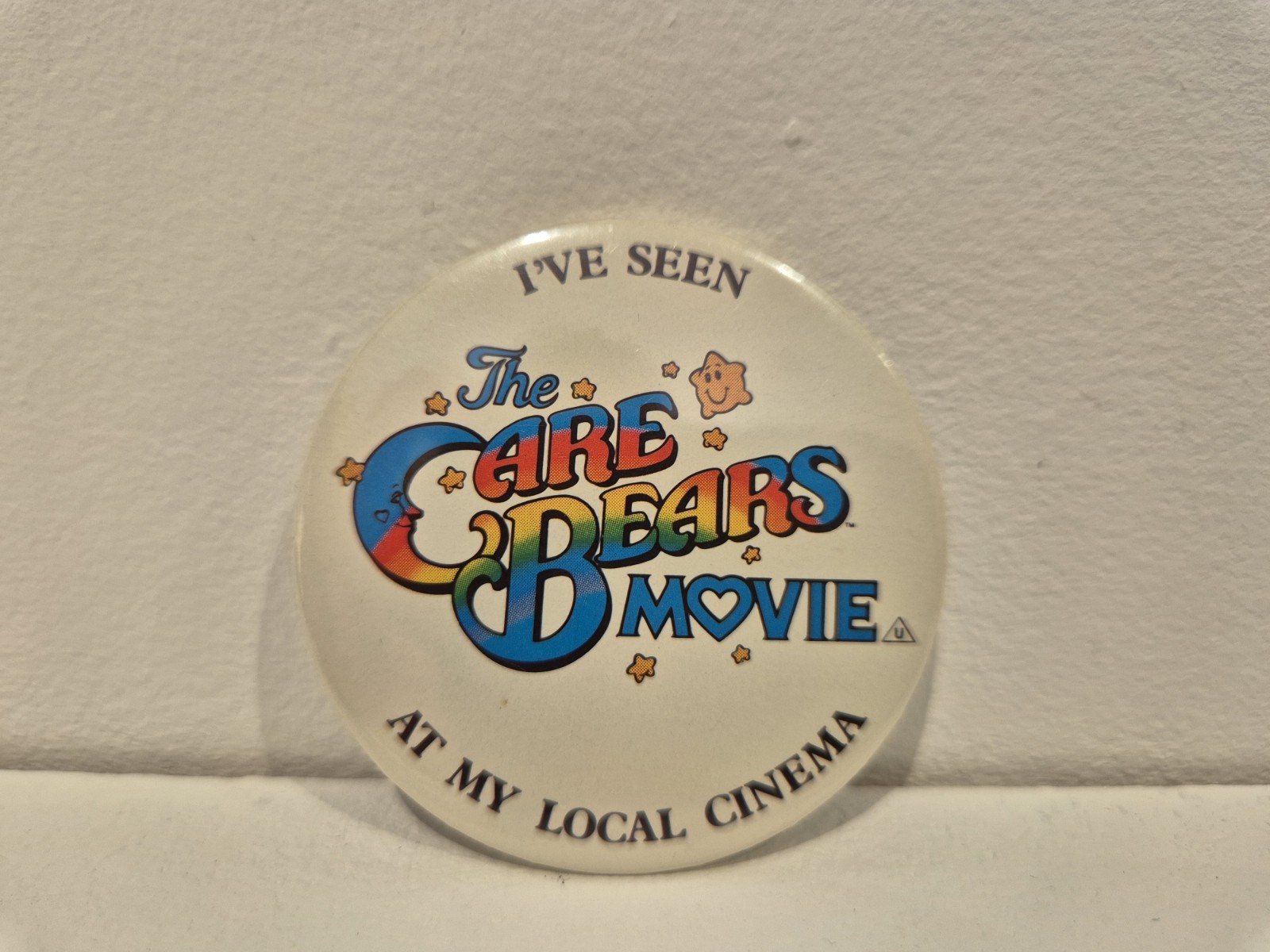 Vintage 1985 The Care Bears Movie Promo Pinbadge,  Local Cinema,  Collectable