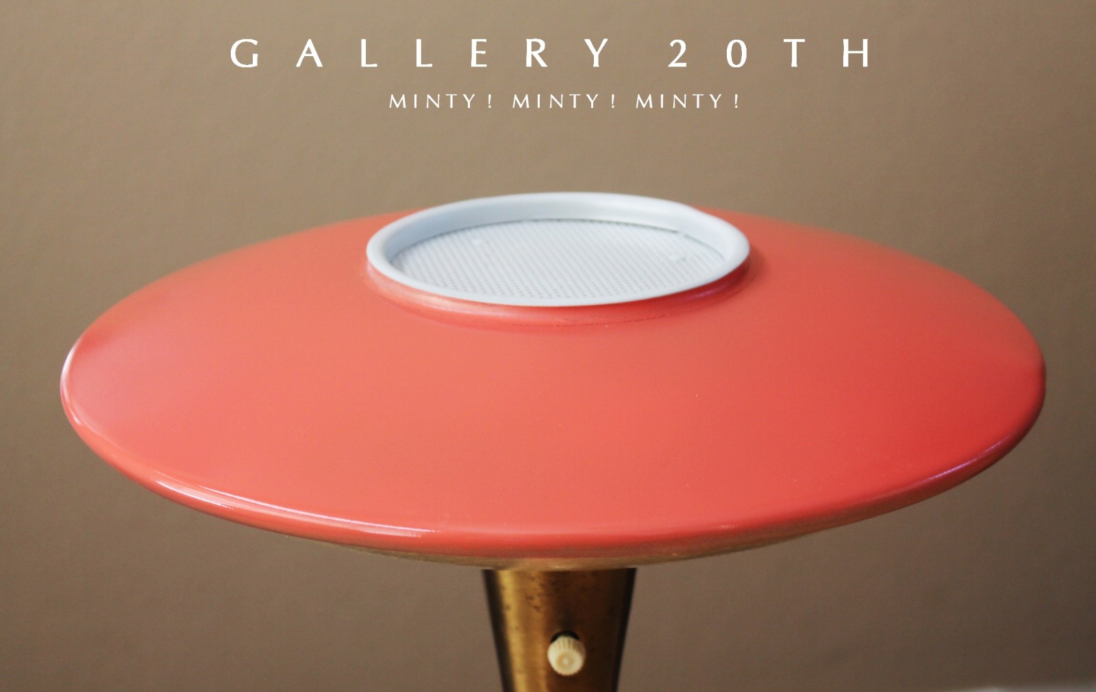DAZOR MID CENTURY MODERN SAUCER TABLE LAMP ATOMIC BOHO 60\'S 50\'S CORAL UFO VTG