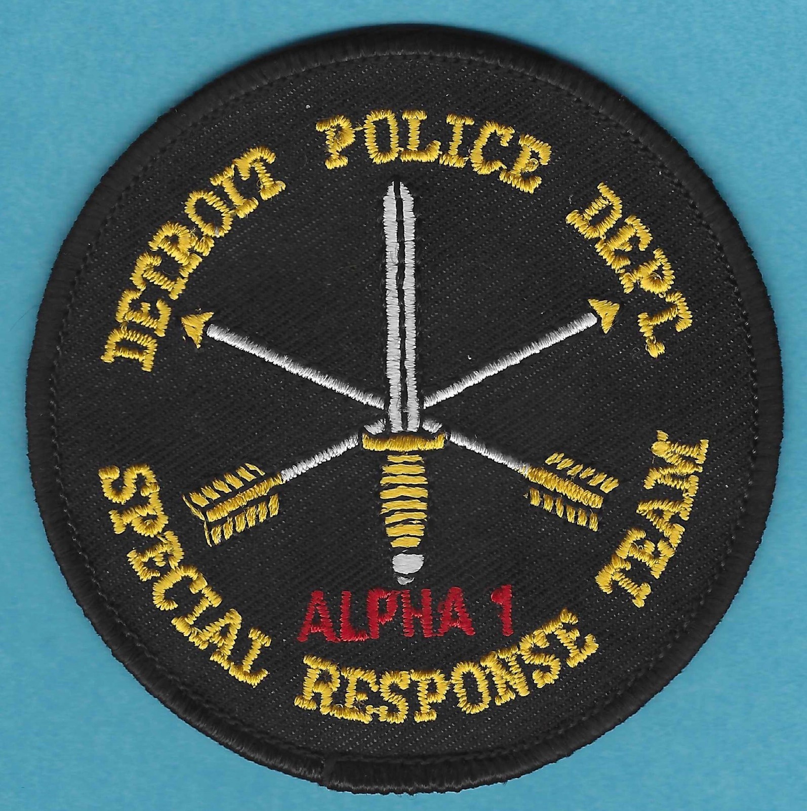 DETROIT MICHIGAN POLICE SPECIAL RESPONSE TEAM ALPHA 1 PATCH
