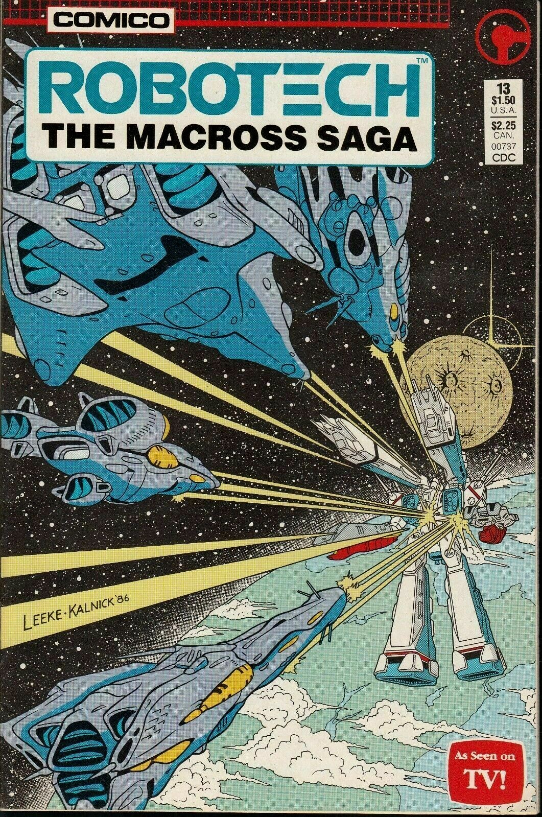 ROBOTECH: MACROSS SAGA #13 1986 COMICO -TV SERIES- HERMAN/ LEEKE...FN/VF