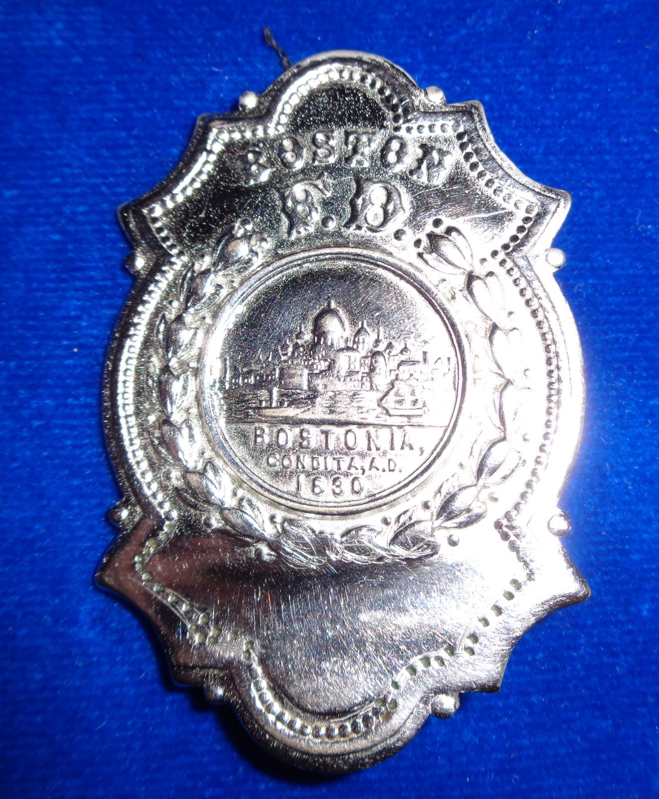 Obsolete Vintage Boston, Massachusetts Fire Department Badge, Damaged
