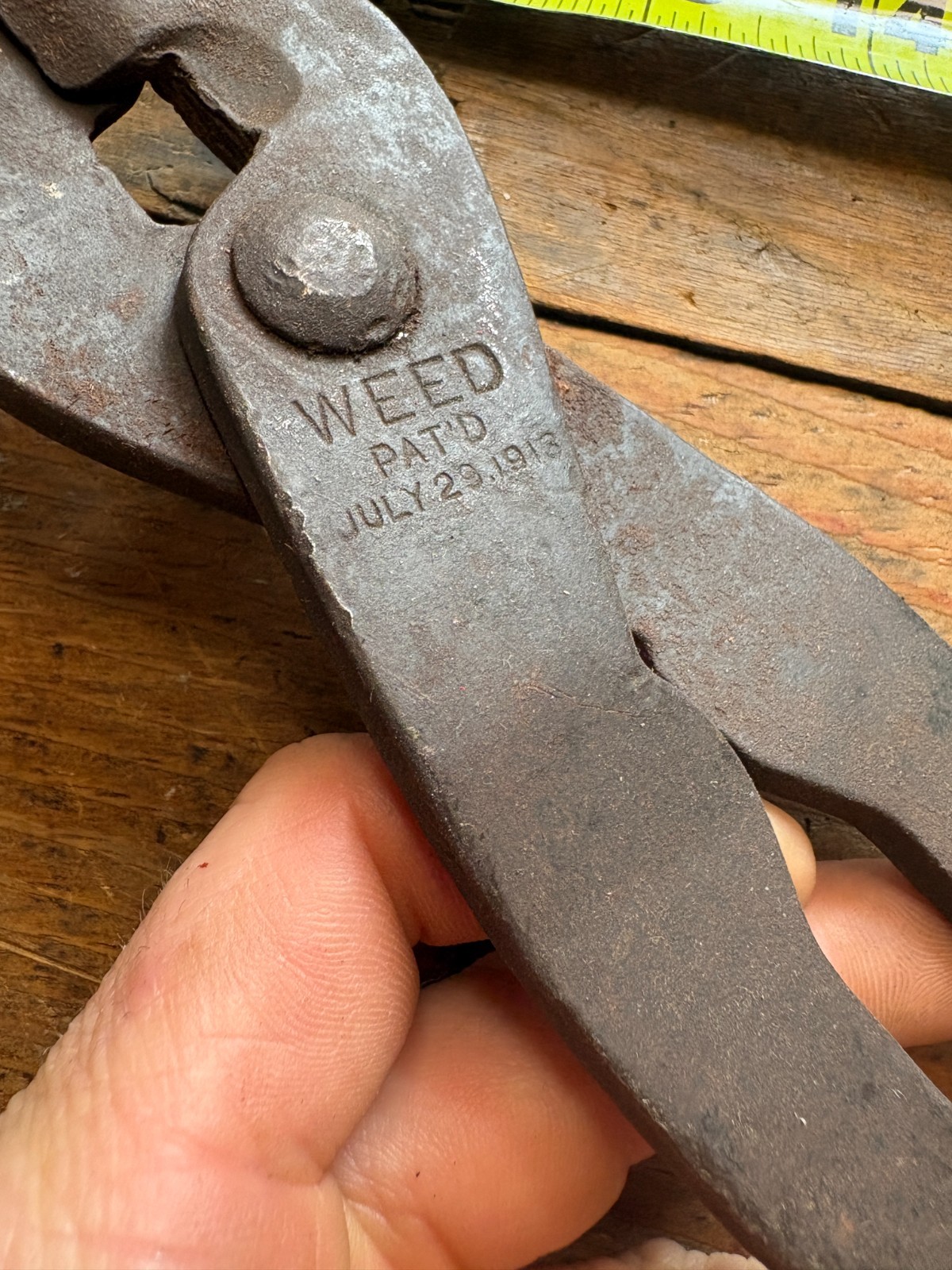 Vintage Weed Barbed Wire Cutter Pliers Patented 1913 Military WWI British