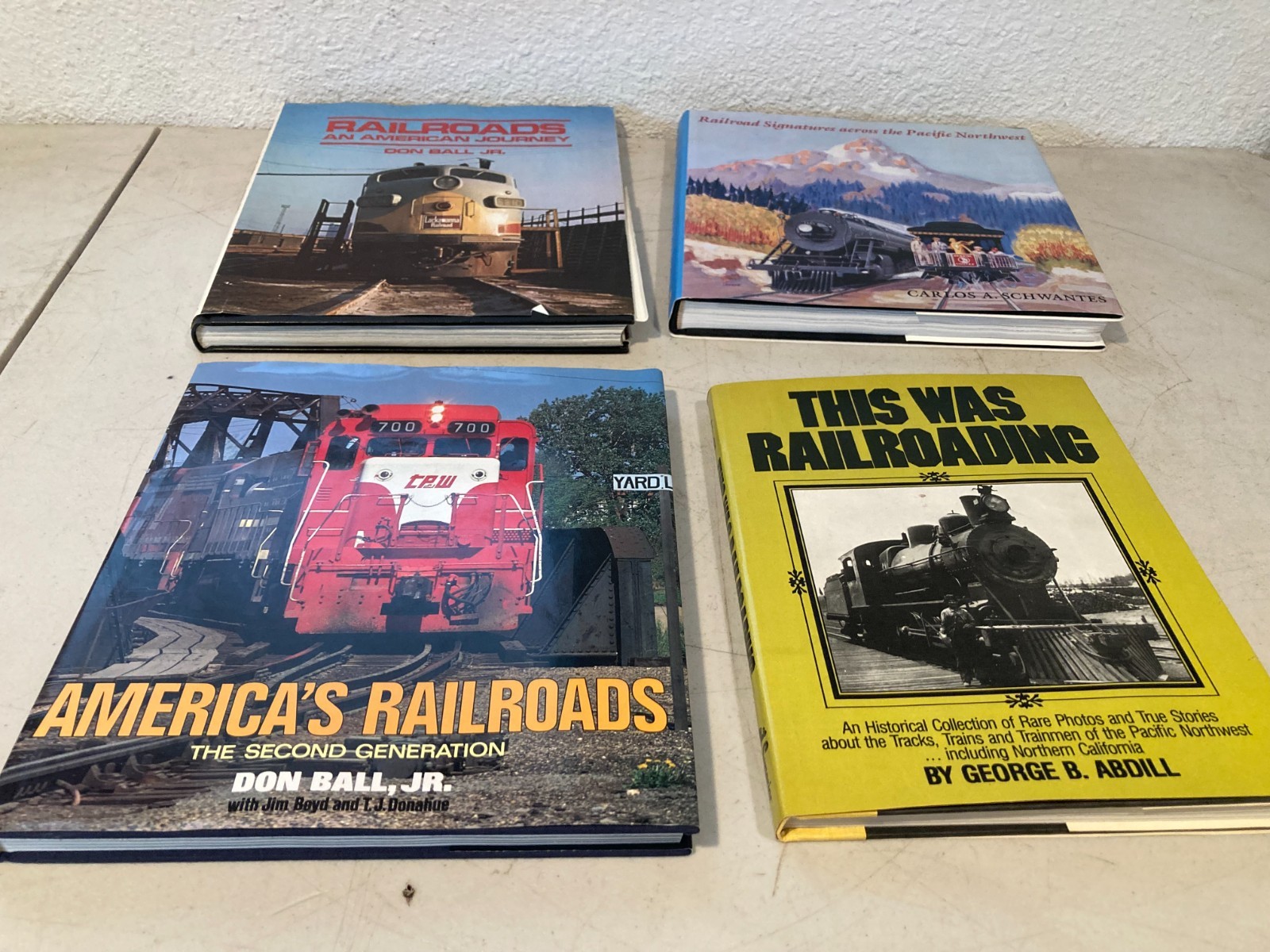 Lot of 4 Vintage Railroad History Books Don Ball Jr Carlos Schwantes Steam Diese Lot of 4 Vintage Railroad History Books Don Ball Jr Carlos Schwantes Steam Diese