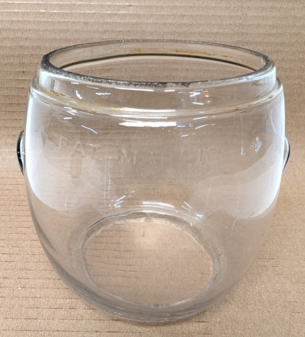 Vintage Dietz LOC-NOB R-16 Clear Lantern Globe NY USA Pat Mar 10 1914