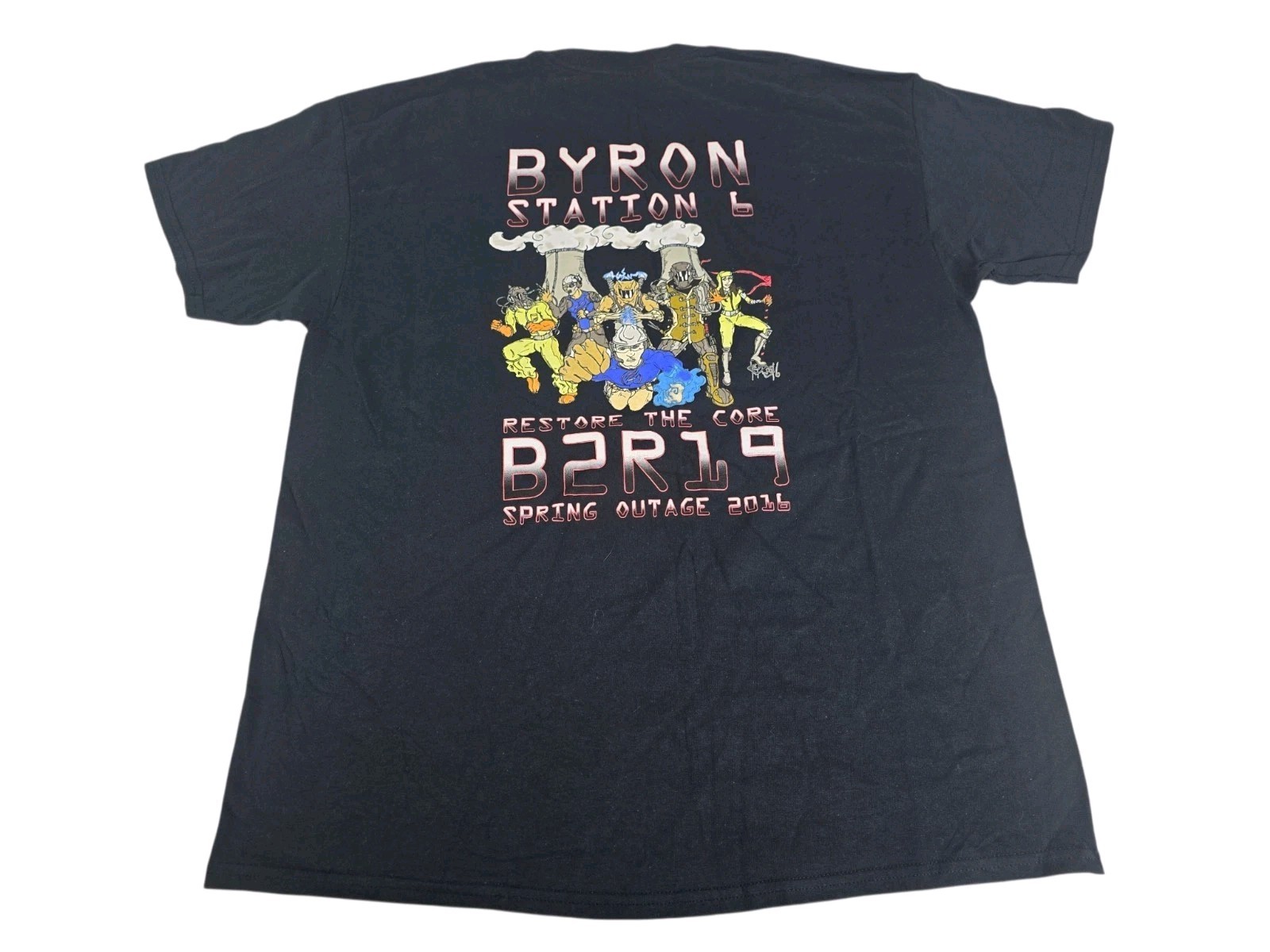 Rare Byron Station 6 Nuclear Power Plant Black T-Shirt 