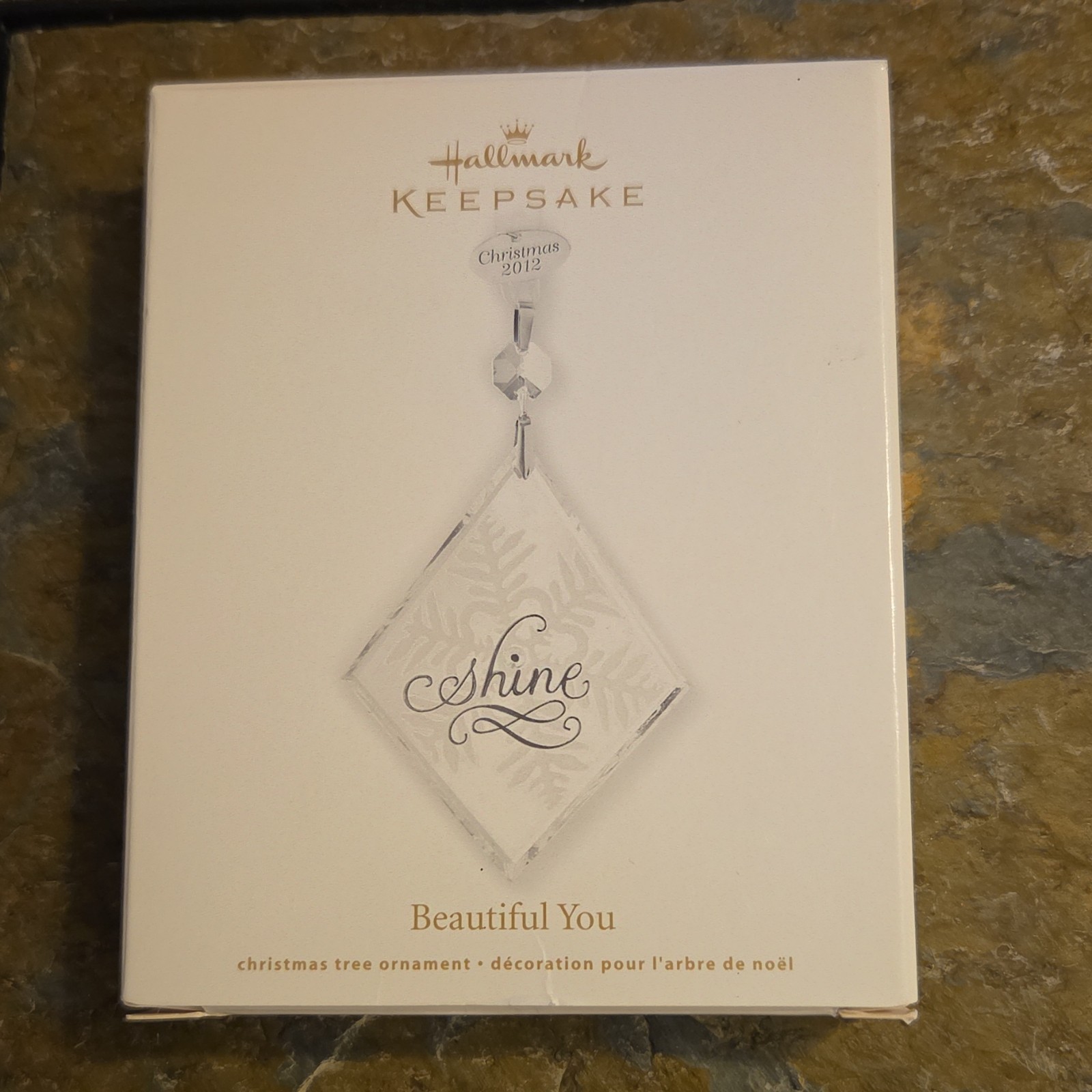 Hallmark Keepsake 2012 Dated Glass Beautiful You Christmas Ornament NEW 