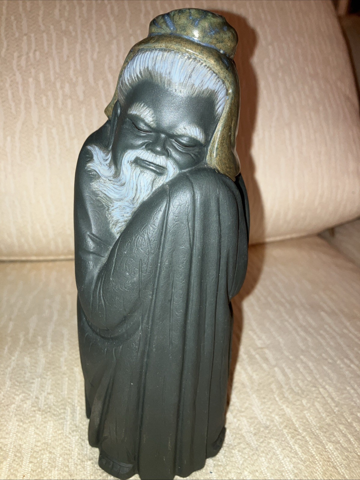VINTAGE Lladro Figurine Ancient Orient Tall Sleepy Chinese Monk - 8” Tall
