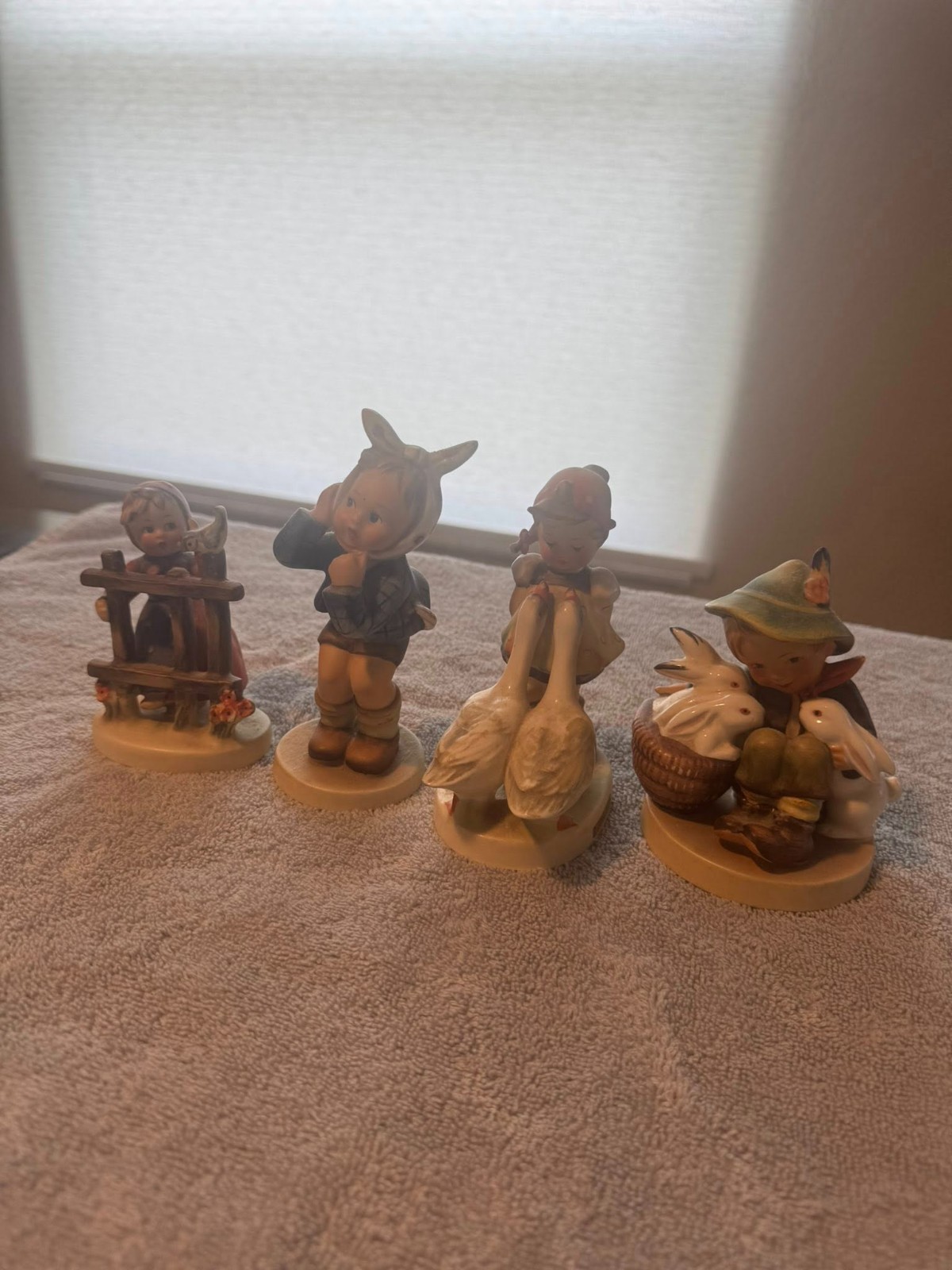Goebel Hummel Lot of 4: Apple Boy, Goose Girl, Horse & Sitting Child